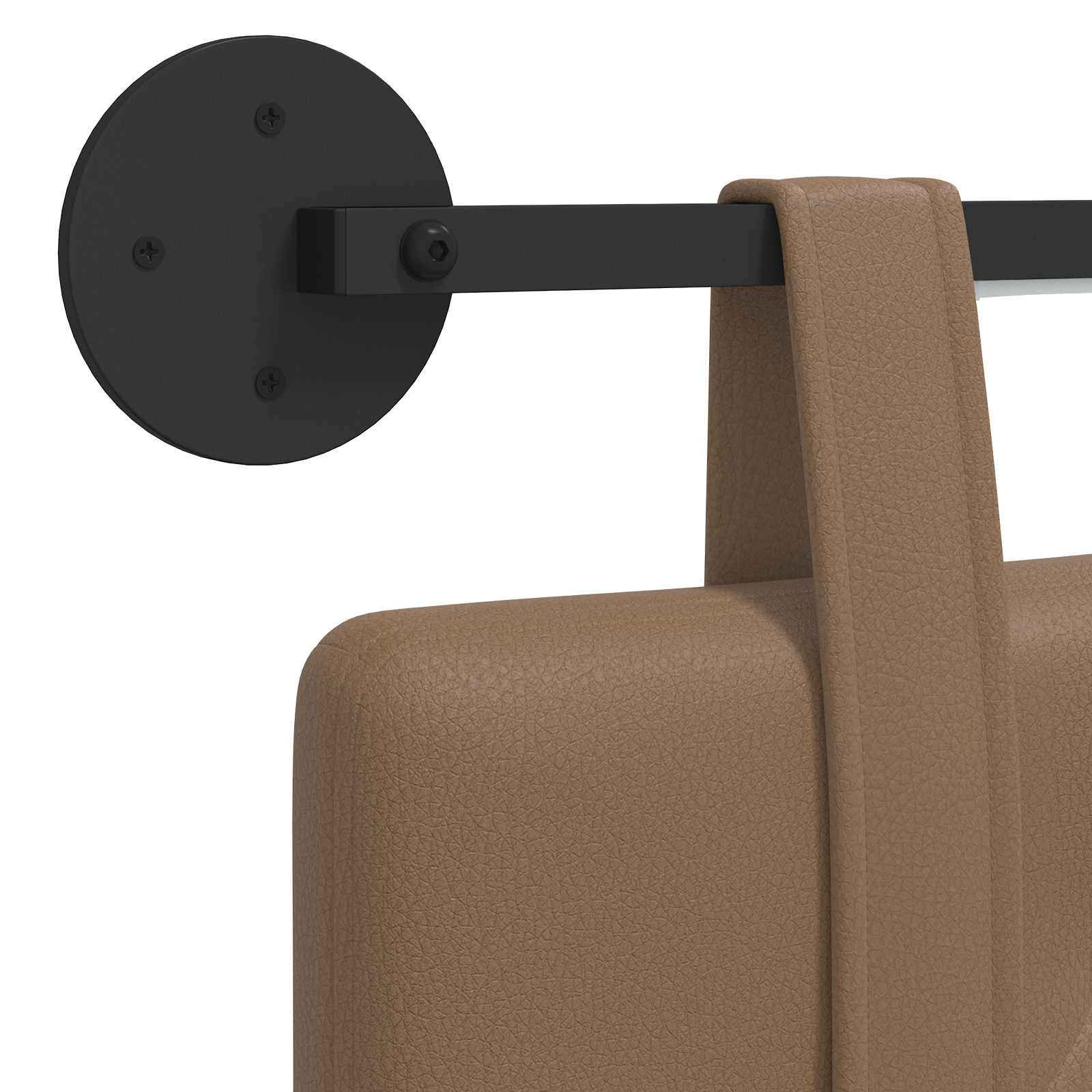 Tête de lit suspendue Avec lumière LED Cappuccino Simili cuir - XIOS