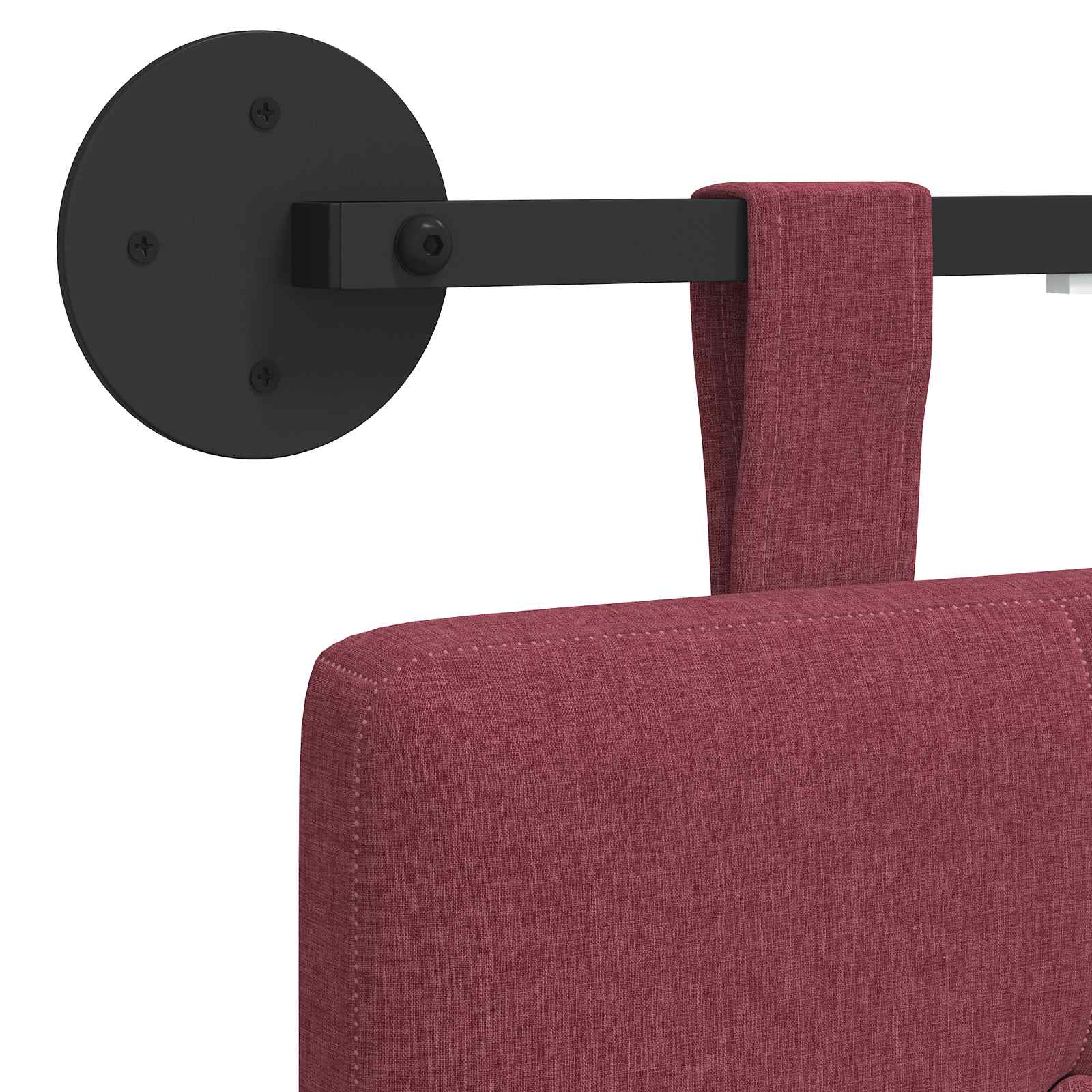 Tête de lit suspendue Avec lumière LED Bordeaux Tissu - XIOS