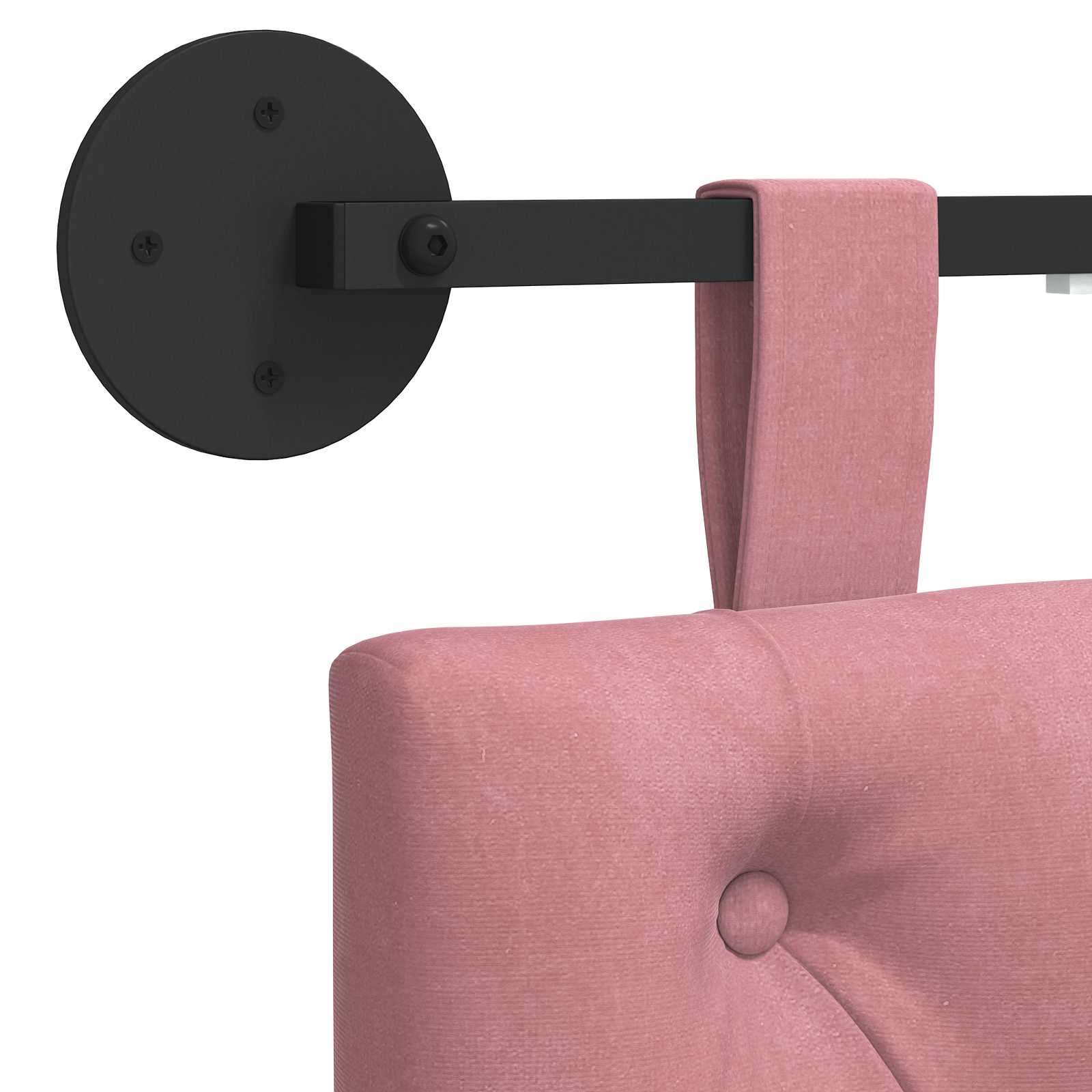Tête de lit suspendue Avec lumière LED Rose Velours - XIOS
