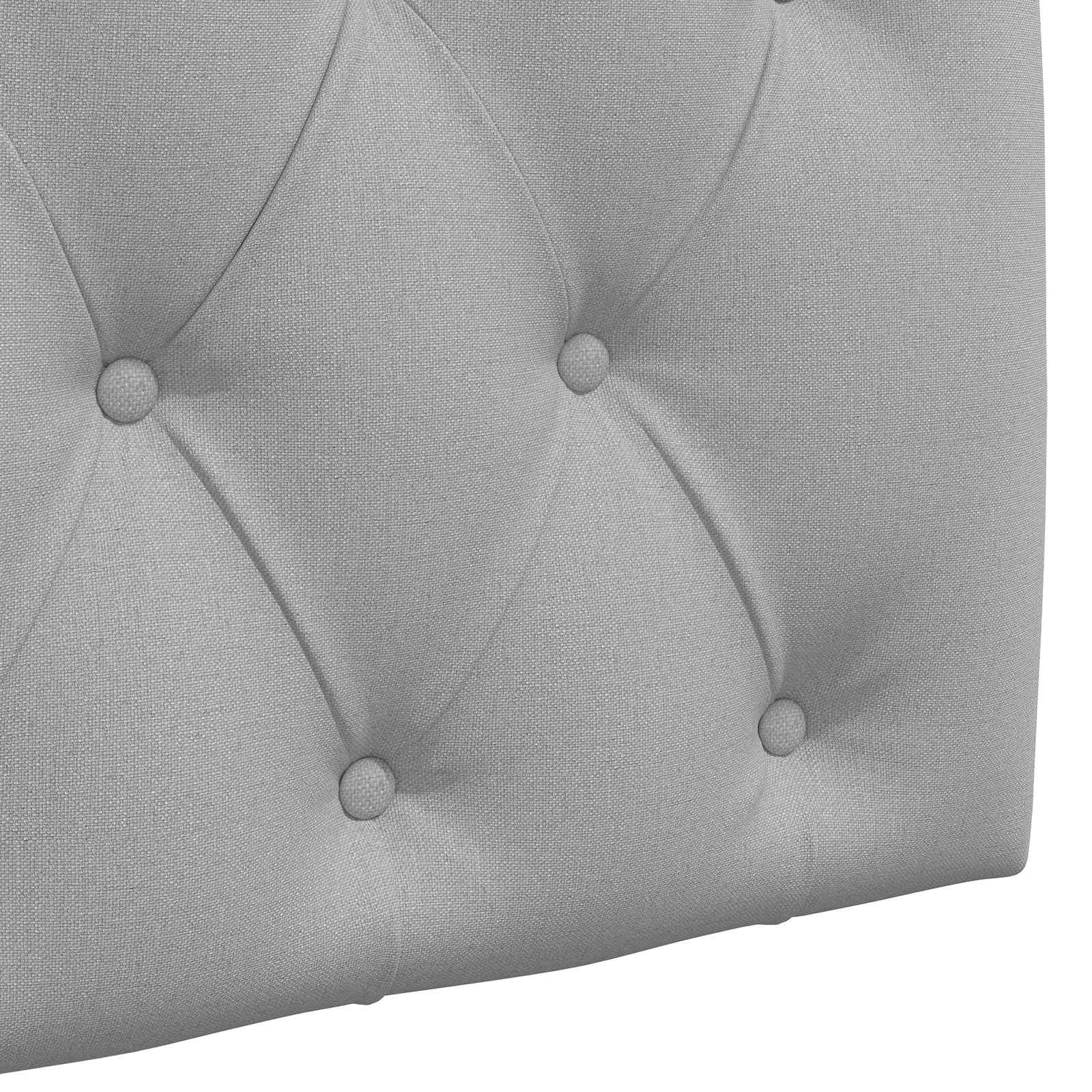 Tête de lit suspendue Avec lumière LED Gris nuage Tissu - XIOS