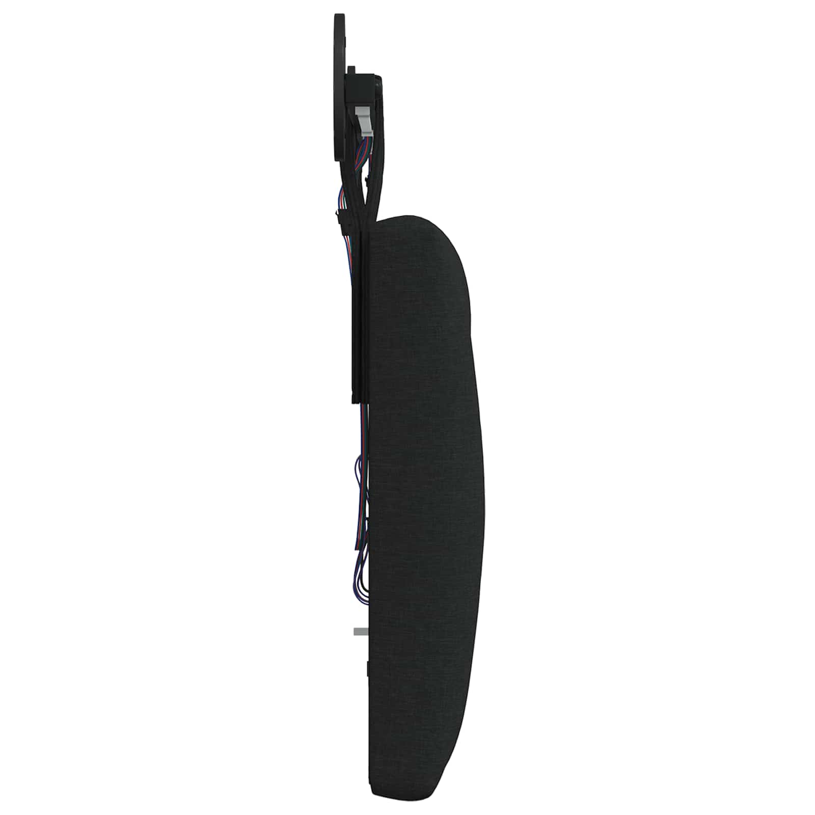 Tête de lit suspendue Avec lumière LED Noir Tissu - XIOS