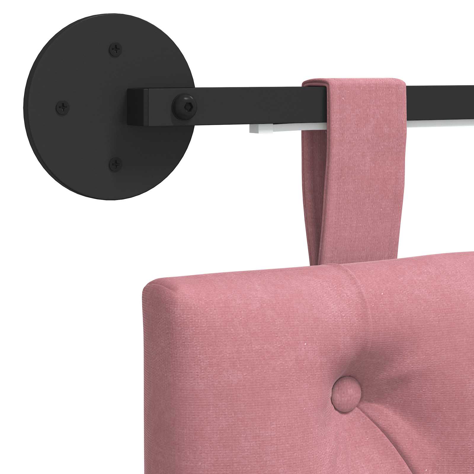 Tête de lit suspendue Avec lumière LED Rose Velours - XIOS