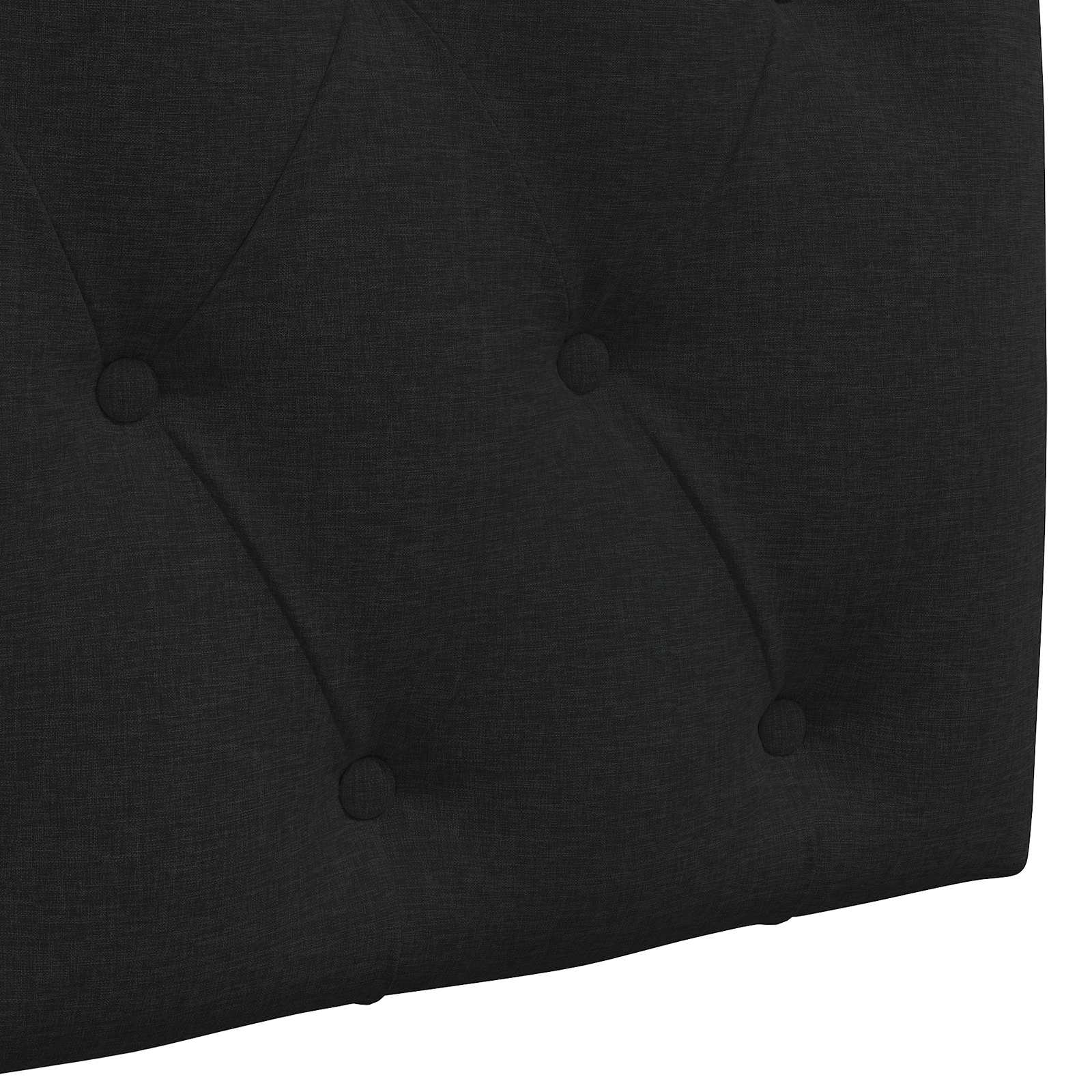 Tête de lit suspendue Avec lumière LED Noir Tissu - XIOS