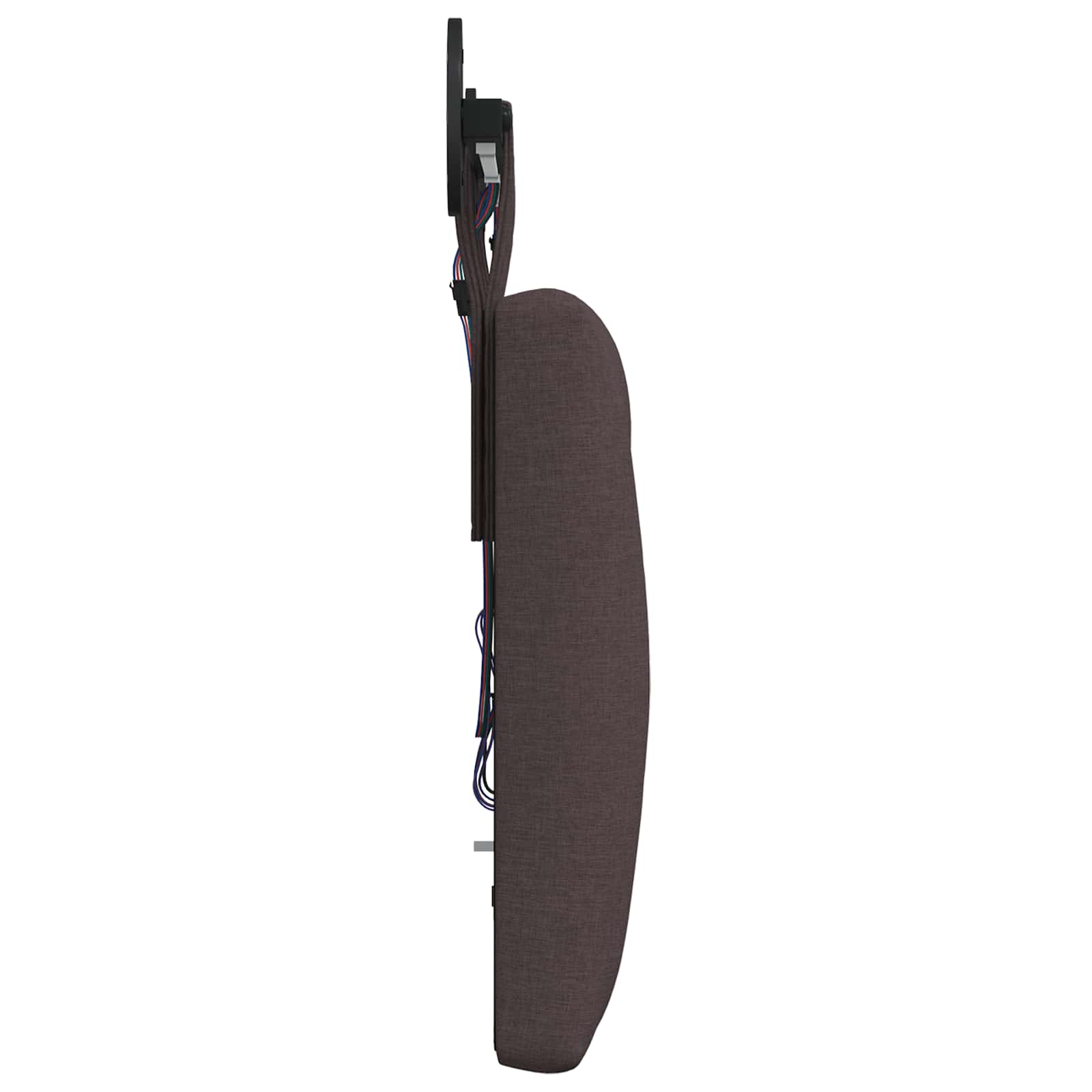 Tête de lit suspendue Avec lumière LED Marron foncé Tissu - XIOS