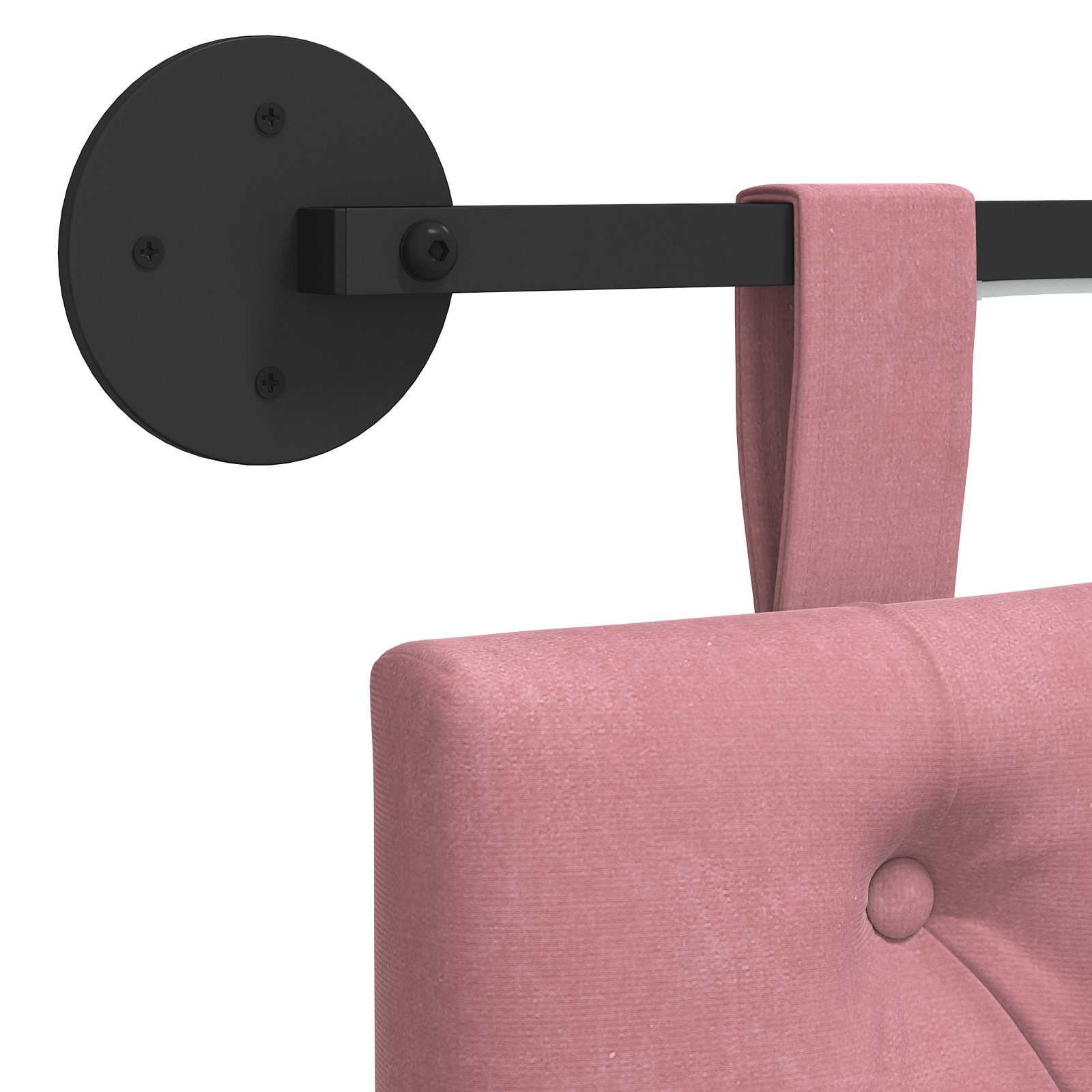 Tête de lit suspendue Avec lumière LED Rose Velours - XIOS