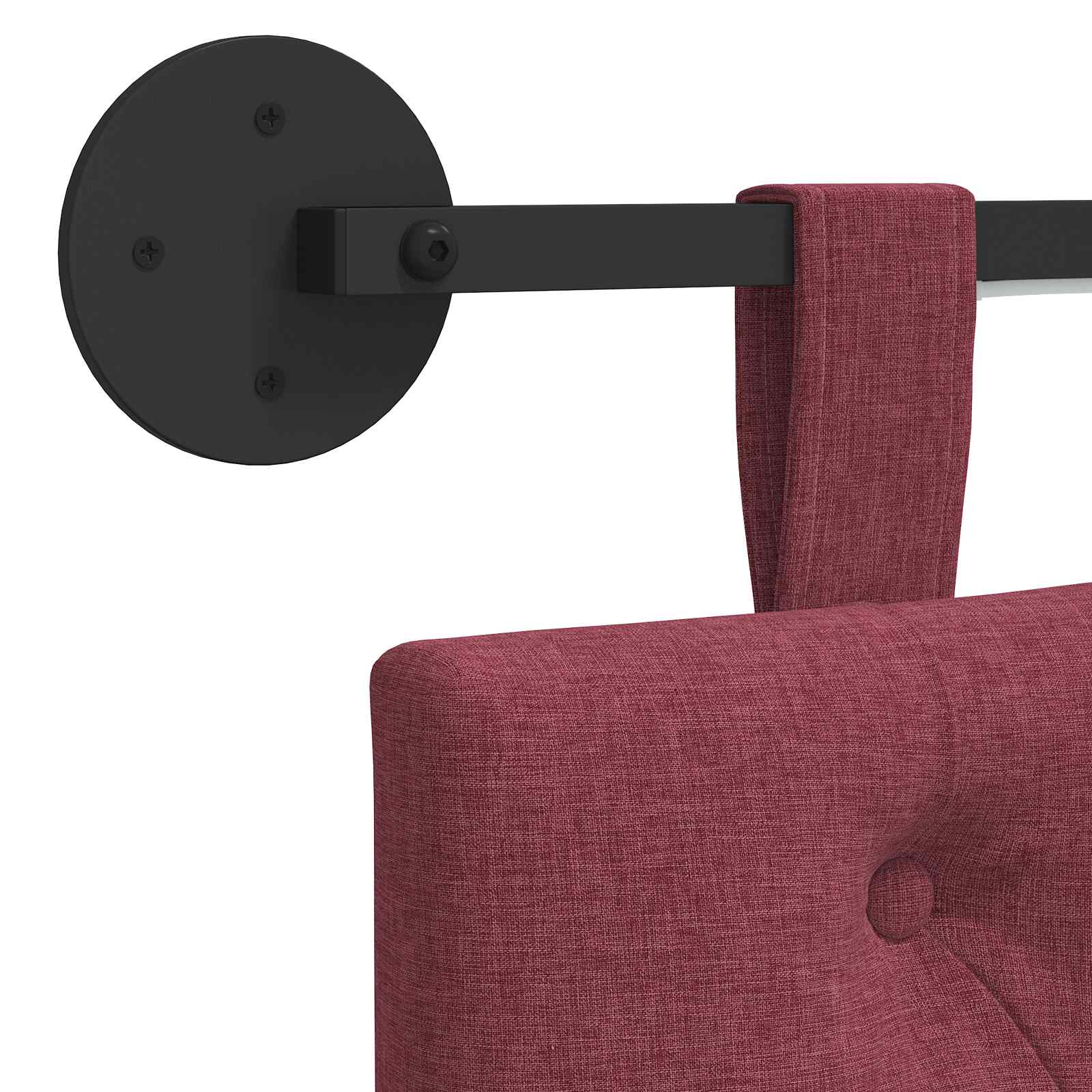 Tête de lit suspendue Avec lumière LED Bordeaux Tissu - XIOS
