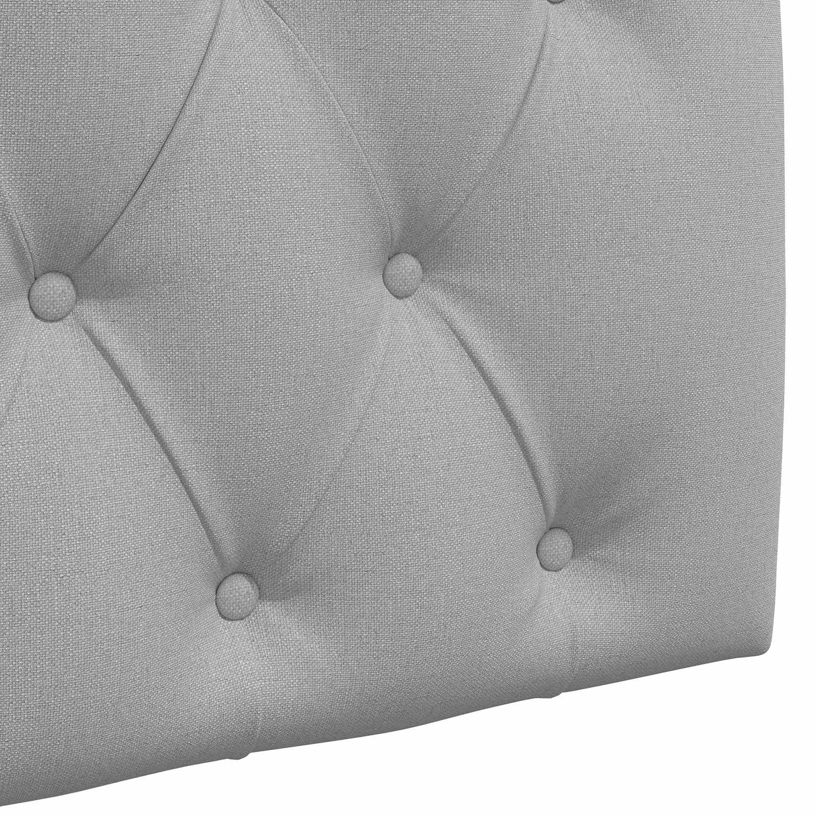 Tête de lit suspendue Avec lumière LED Gris nuage Tissu - XIOS