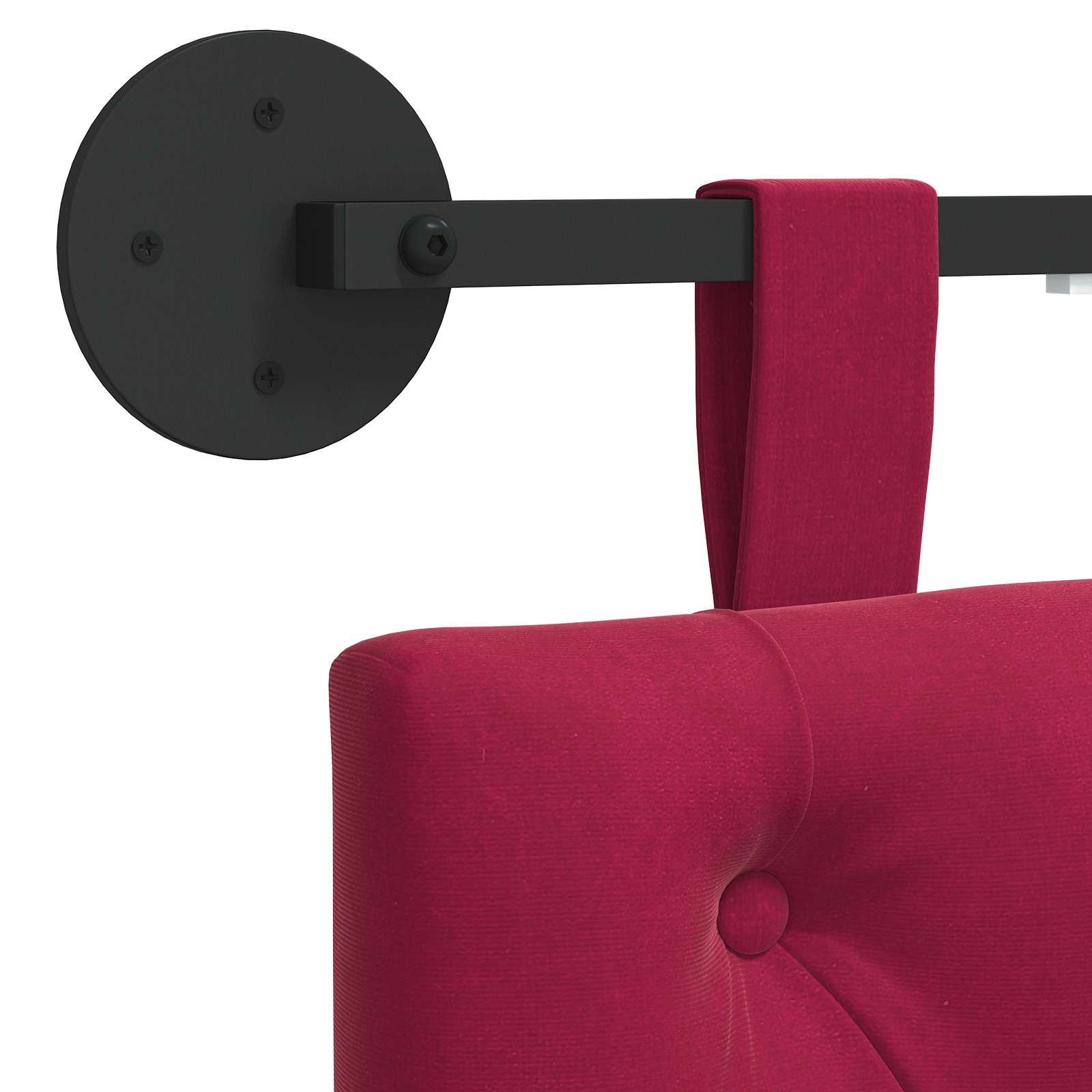 Tête de lit suspendue Avec lumière LED Bordeaux Velours - XIOS