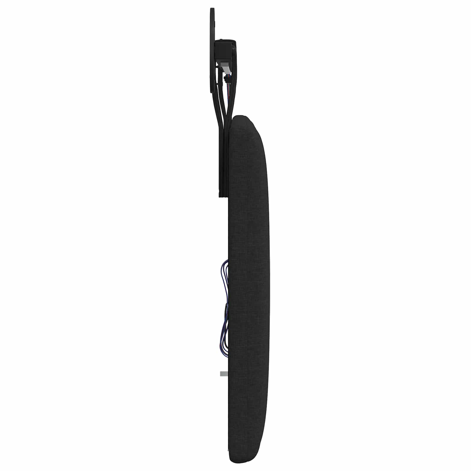 Tête de lit suspendue Avec lumière LED Noir Tissu - XIOS