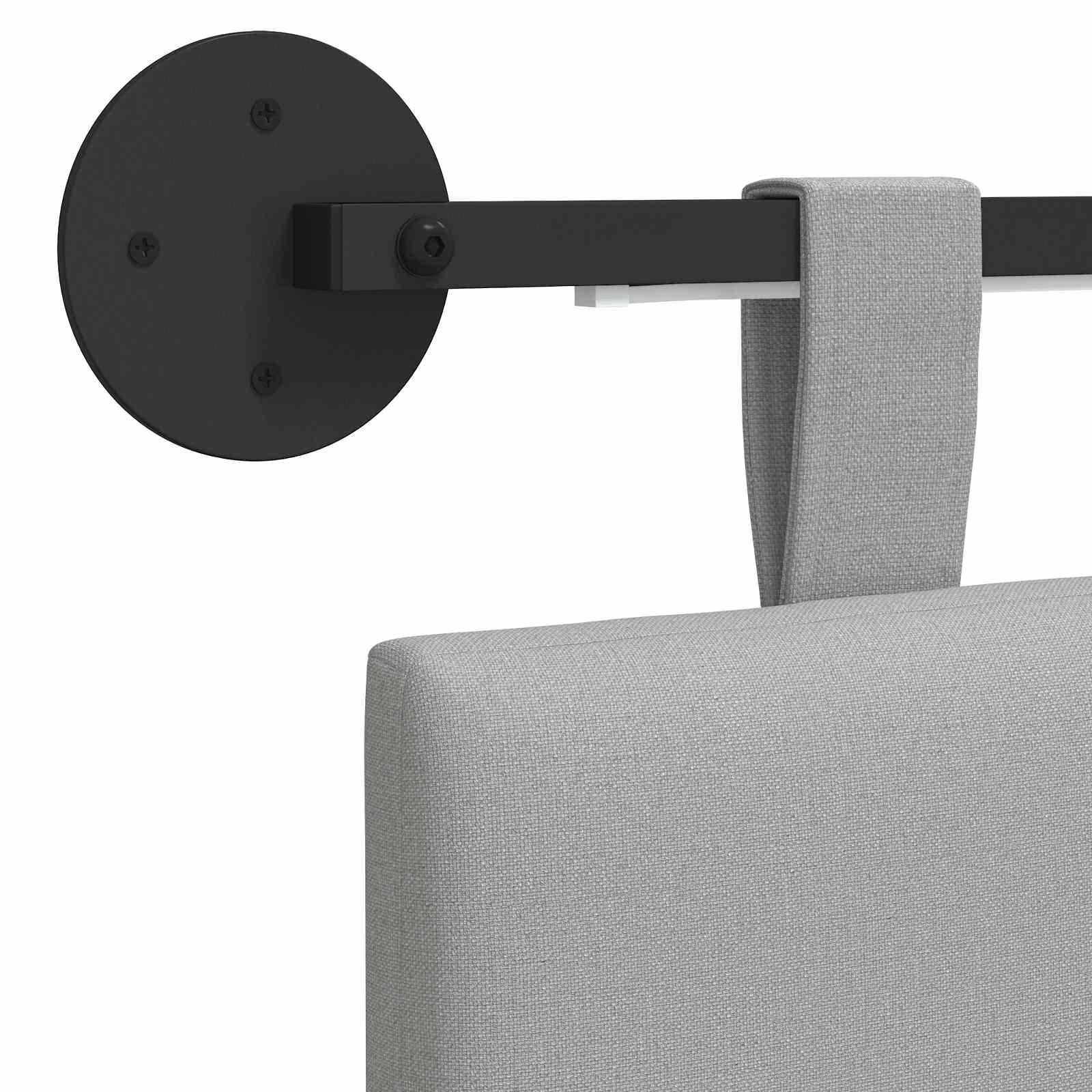 Tête de lit suspendue Avec lumière LED Gris nuage Tissu - XIOS