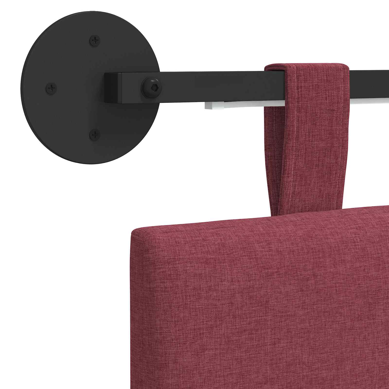 Tête de lit suspendue Avec lumière LED Bordeaux Tissu - XIOS