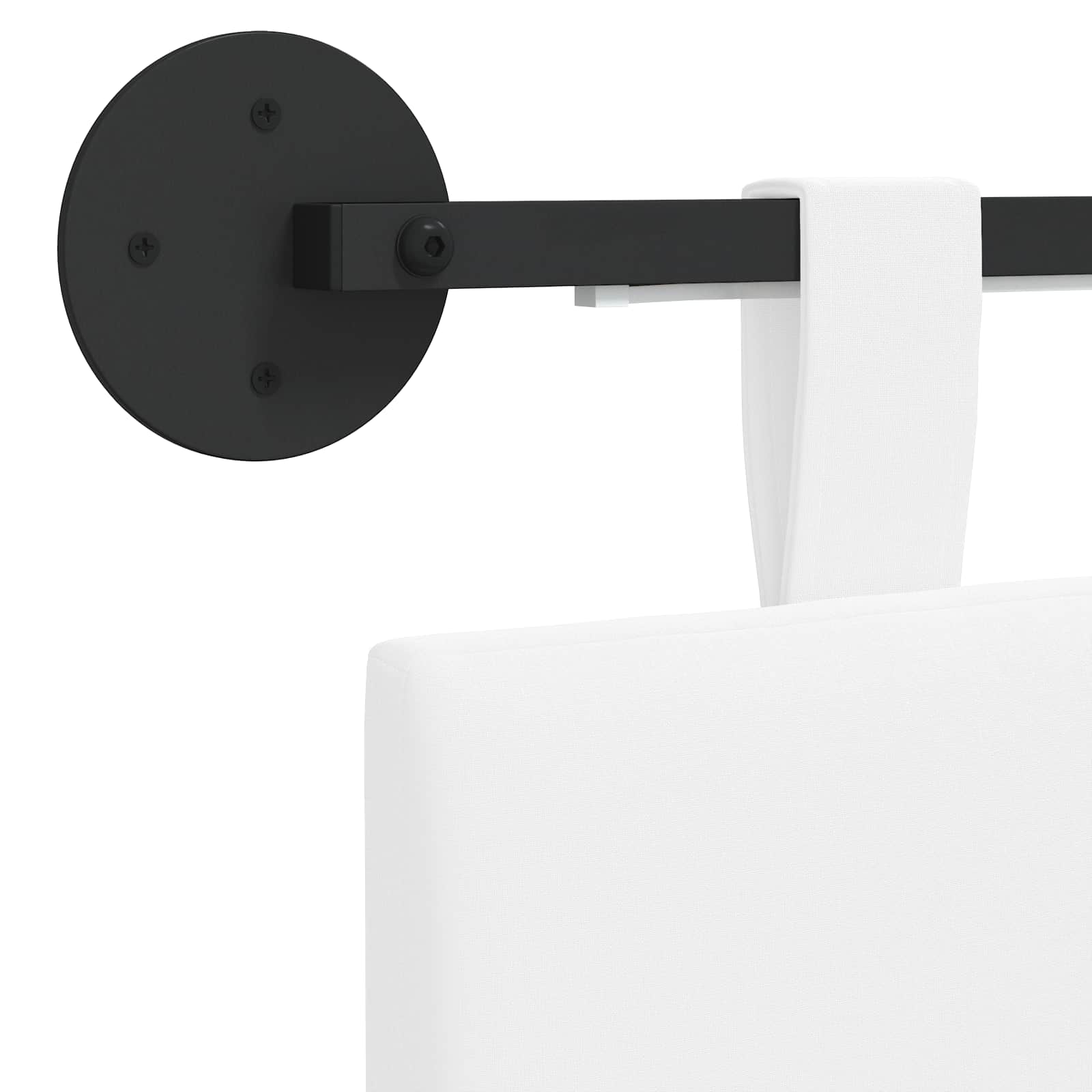 Tête de lit suspendue Avec lumière LED Blanc Tissu - XIOS