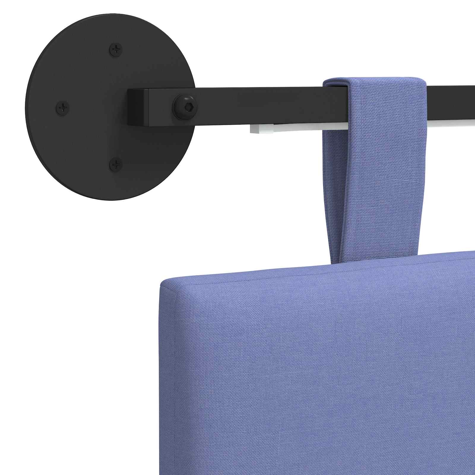 Tête de lit suspendue Avec lumière LED Bleu denim Tissu - XIOS