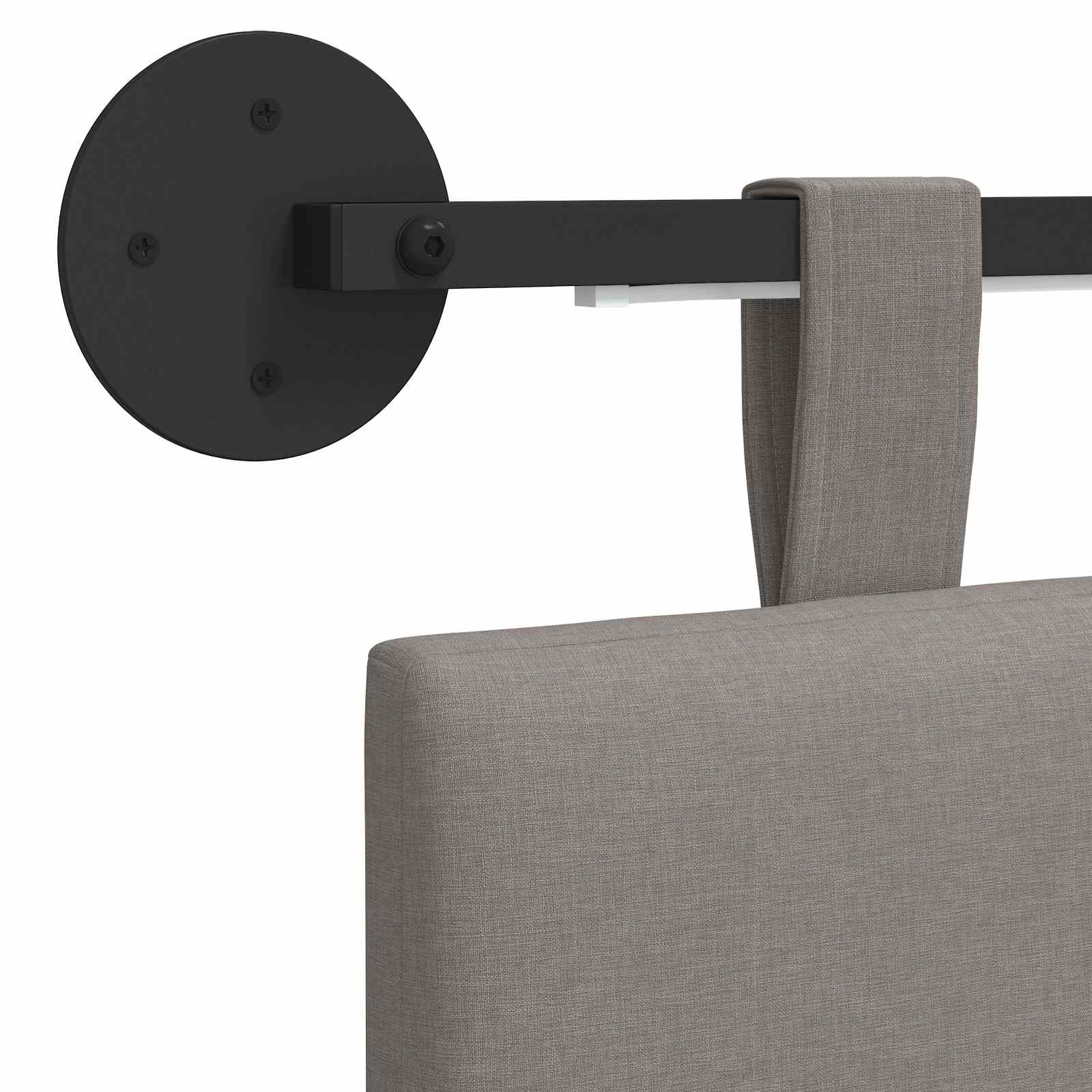 Tête de lit suspendue Avec lumière LED Taupe Tissu - XIOS