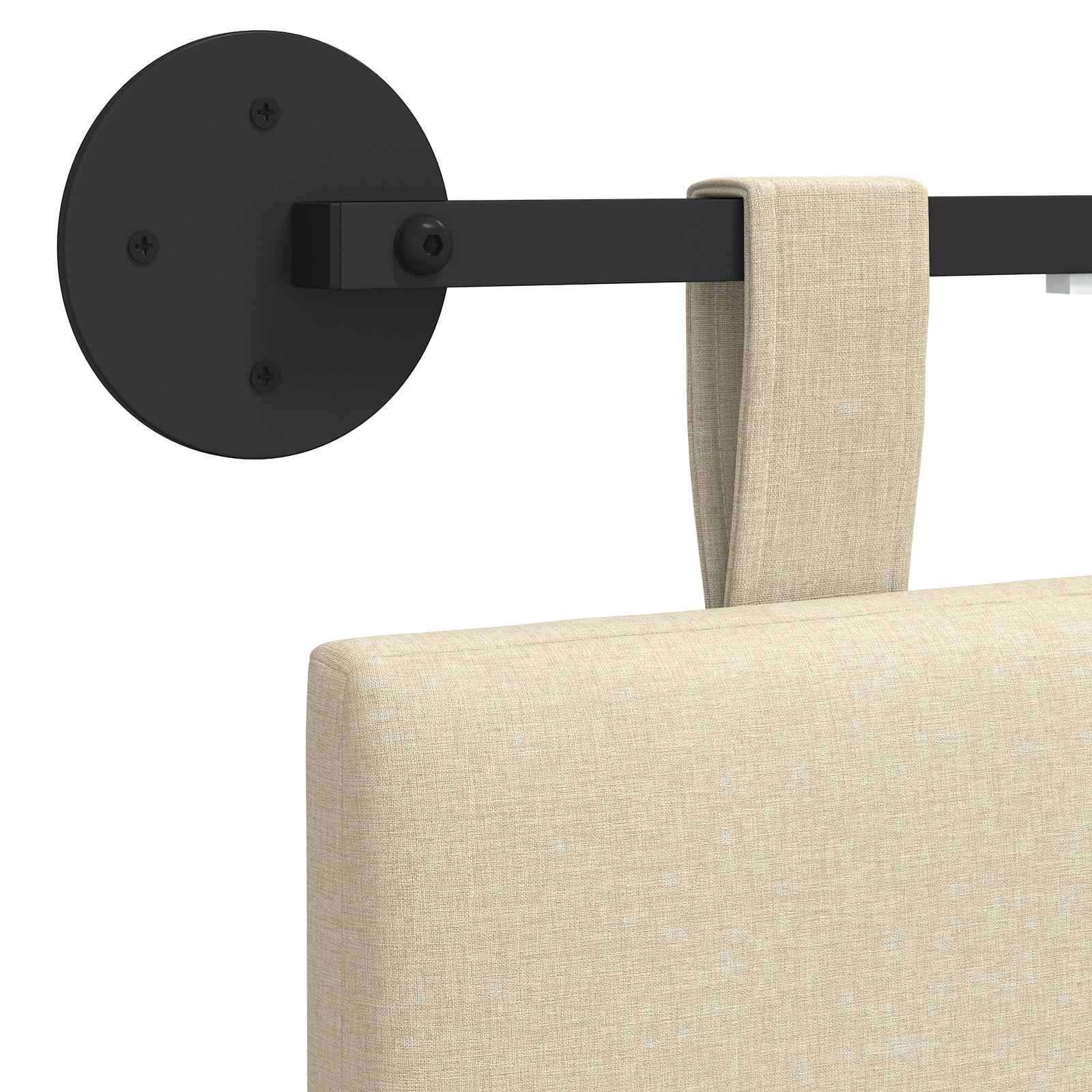 Tête de lit suspendue Avec lumière LED Crème Tissu - XIOS