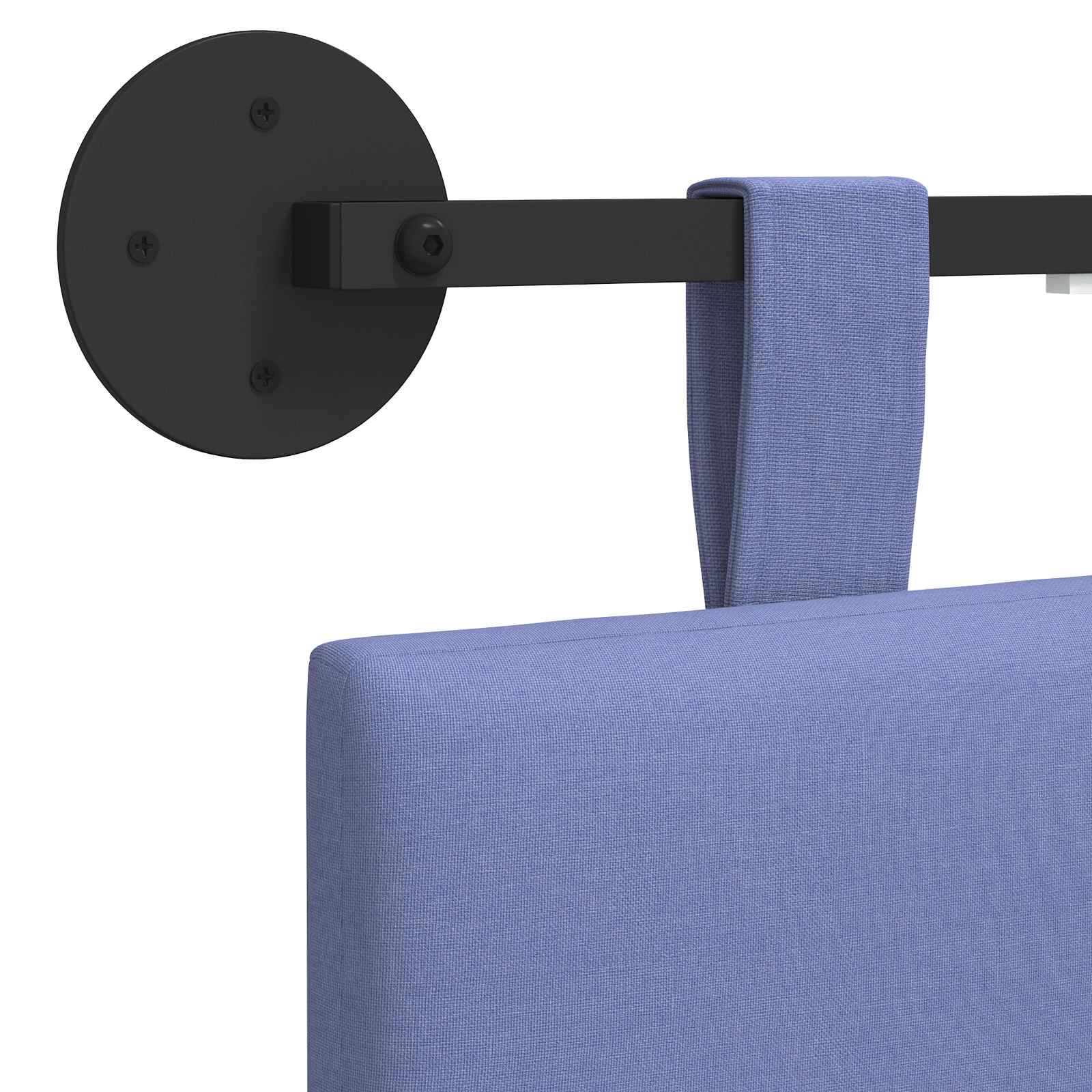 Tête de lit suspendue Avec lumière LED Bleu denim Tissu - XIOS