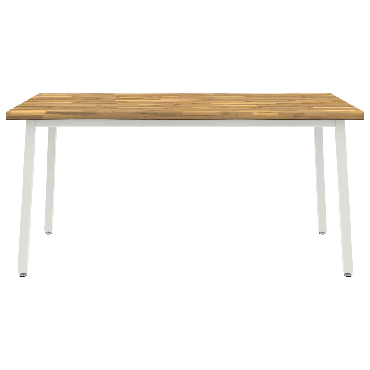 Table à manger en bord vivant 160 x 70 x 75 cm Blanc