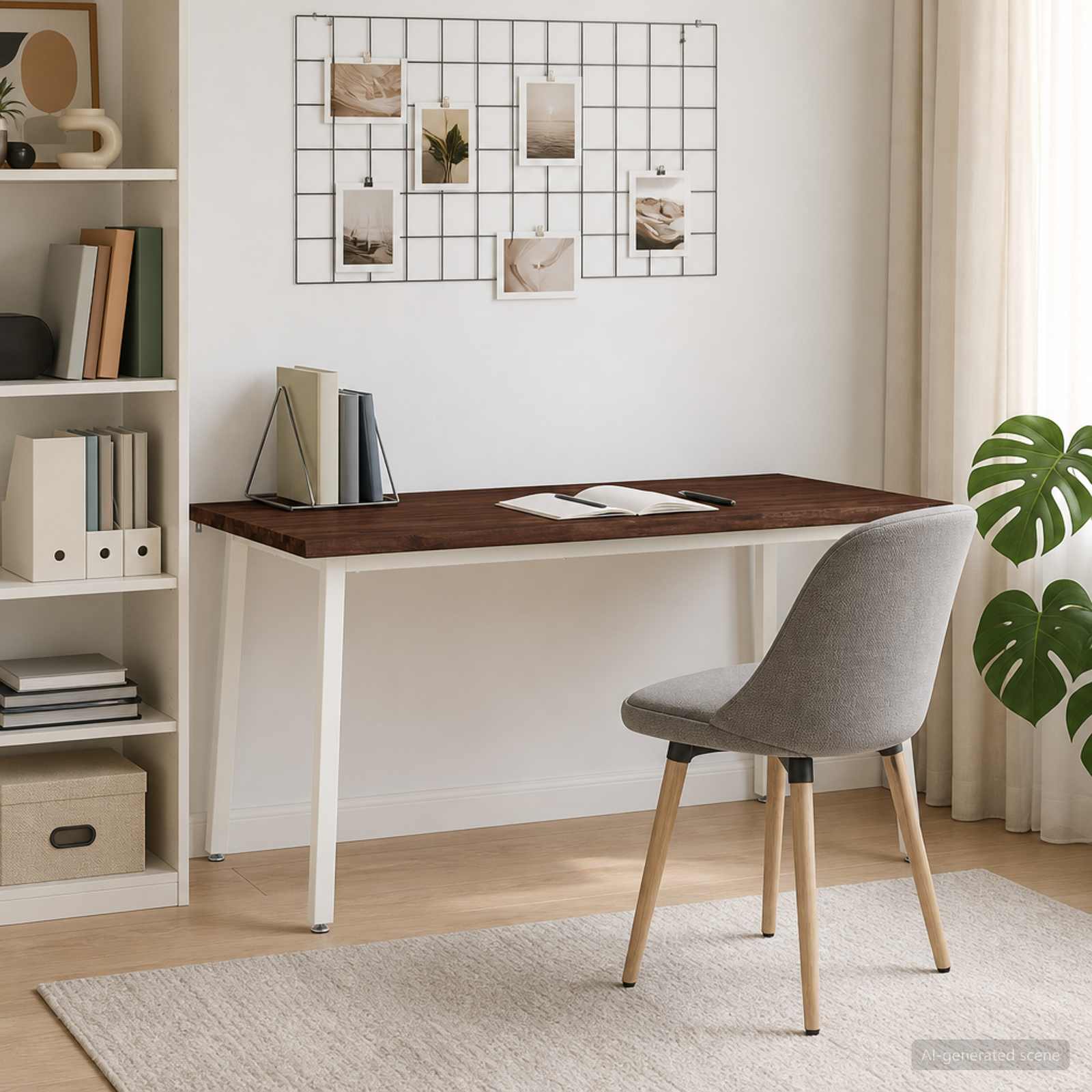Table à manger en bord vivant 160 x 90 x 75 cm Marron foncé