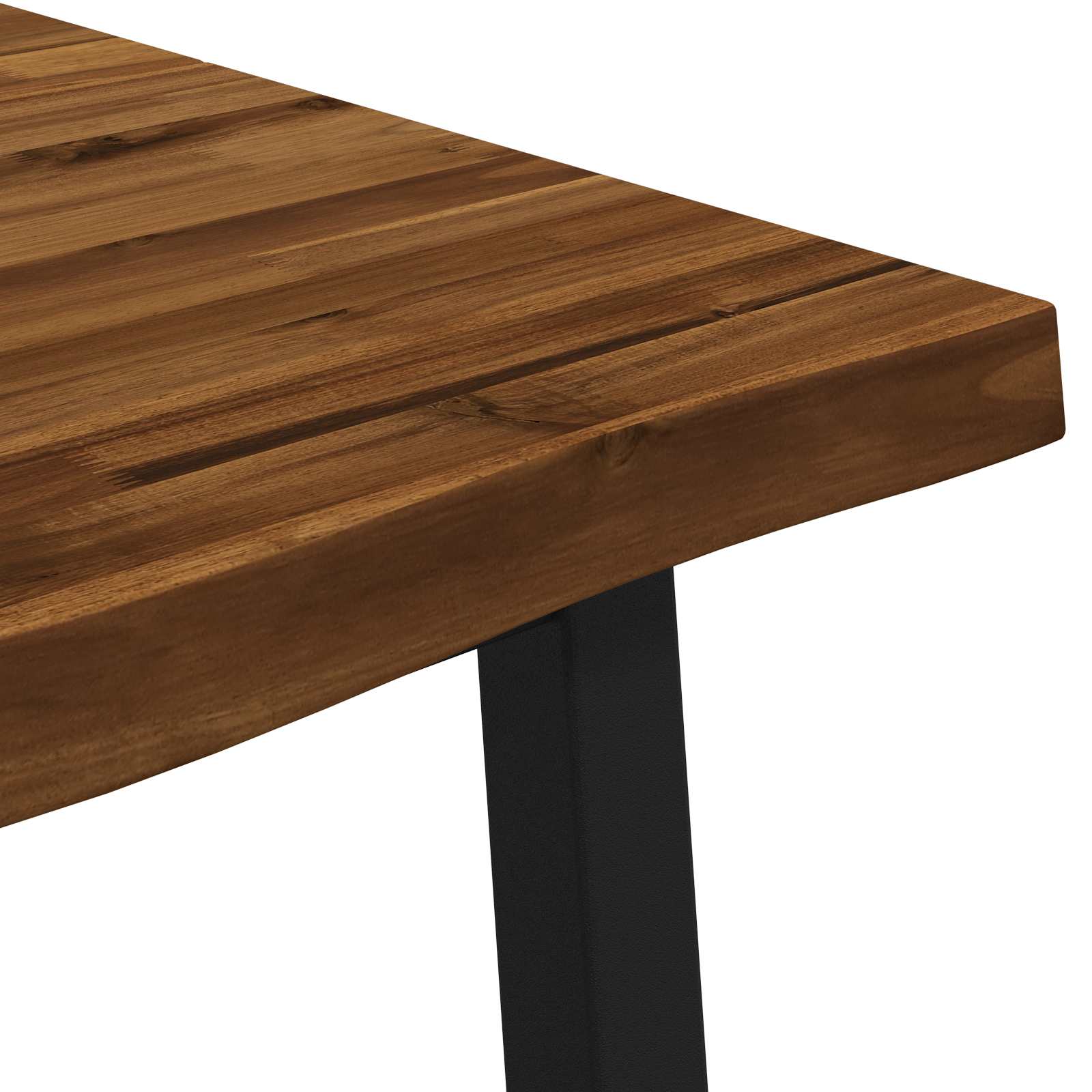 Table à manger en bord vivant 160 x 80 x 75 cm Naturel