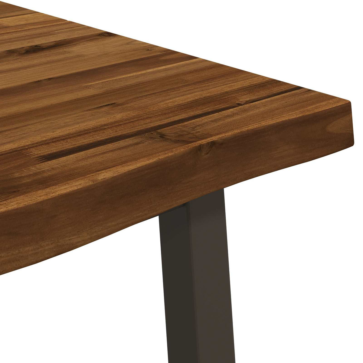 Table à manger en bord vivant 160 x 80 x 75 cm Naturel