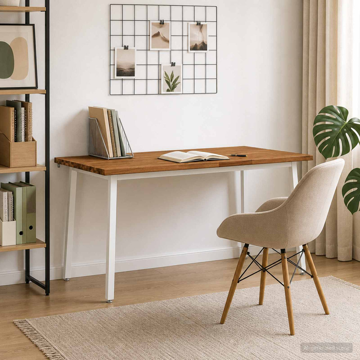 Table à manger en bord vivant 160 x 90 x 75 cm Naturel