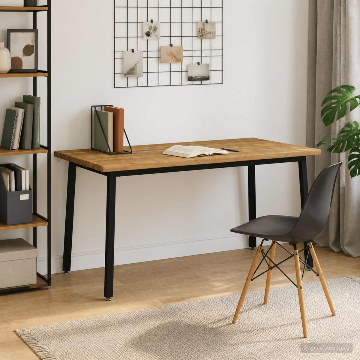 Table à manger en bord vivant 160 x 70 x 75 cm Blanc