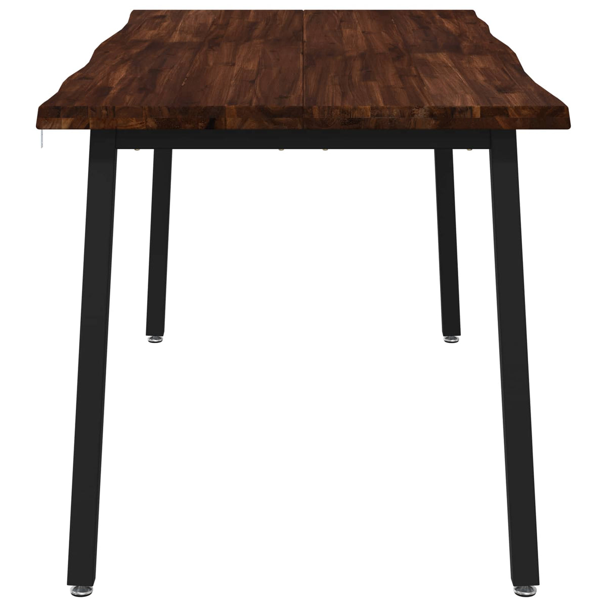 Table à manger en bord vivant 160 x 90 x 75 cm Marron foncé
