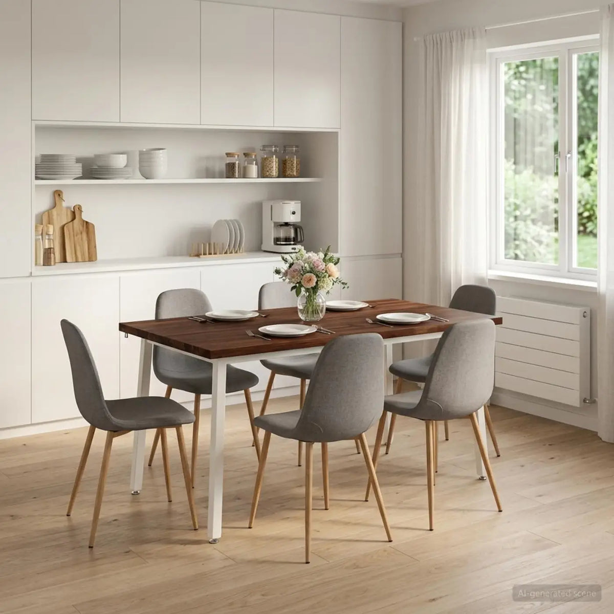 Table à manger carrée 160 x 80 x 75 cm Bois d’Acacia Massif - XIOS