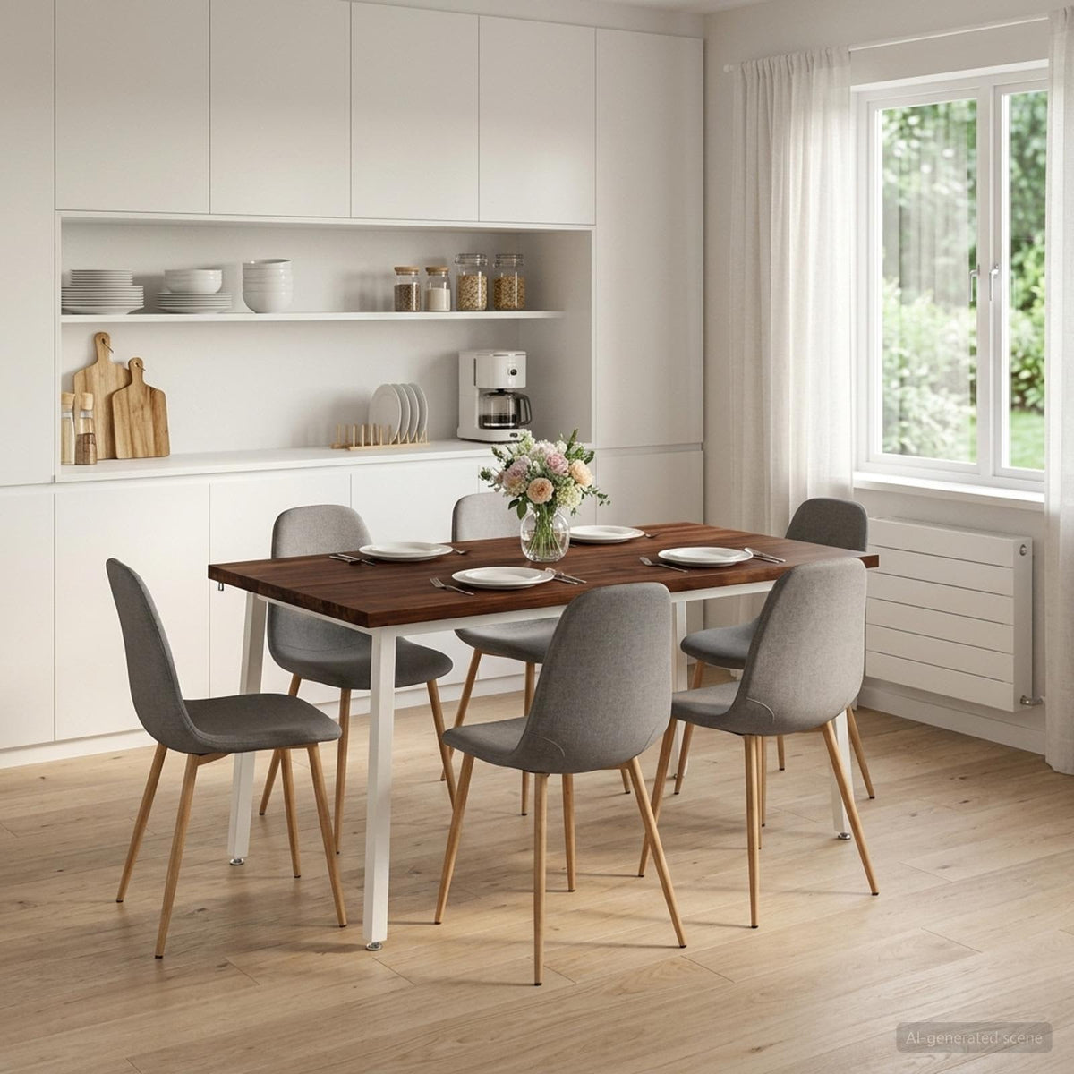 Table à manger carrée 160 x 90 x 75 cm Bois d'Acacia Massif