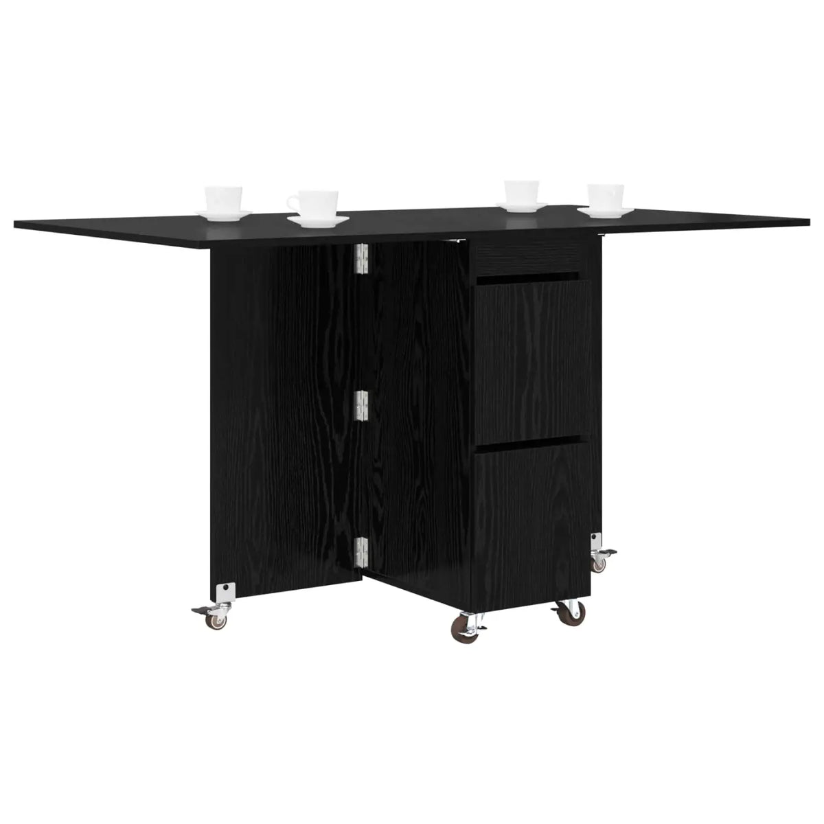 Table à dîner 140 x 80 x 77 cm Bois d’ingénierie Chêne noir - XIOS