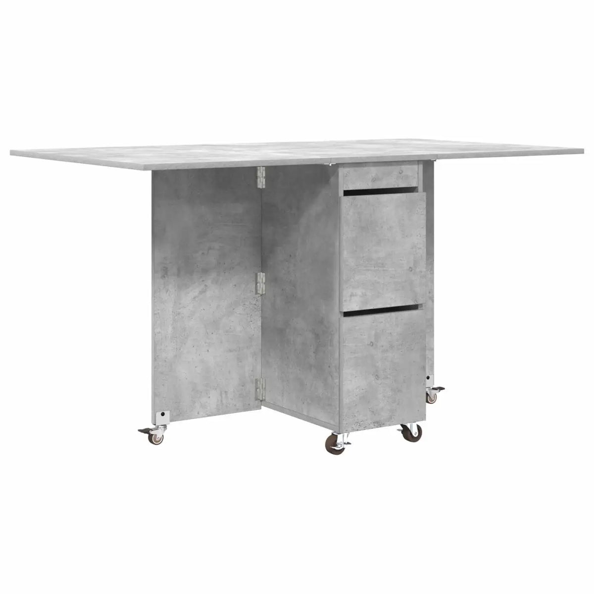 Table à dîner 140 x 80 x 77 cm Bois d’ingénierie Gris béton - XIOS