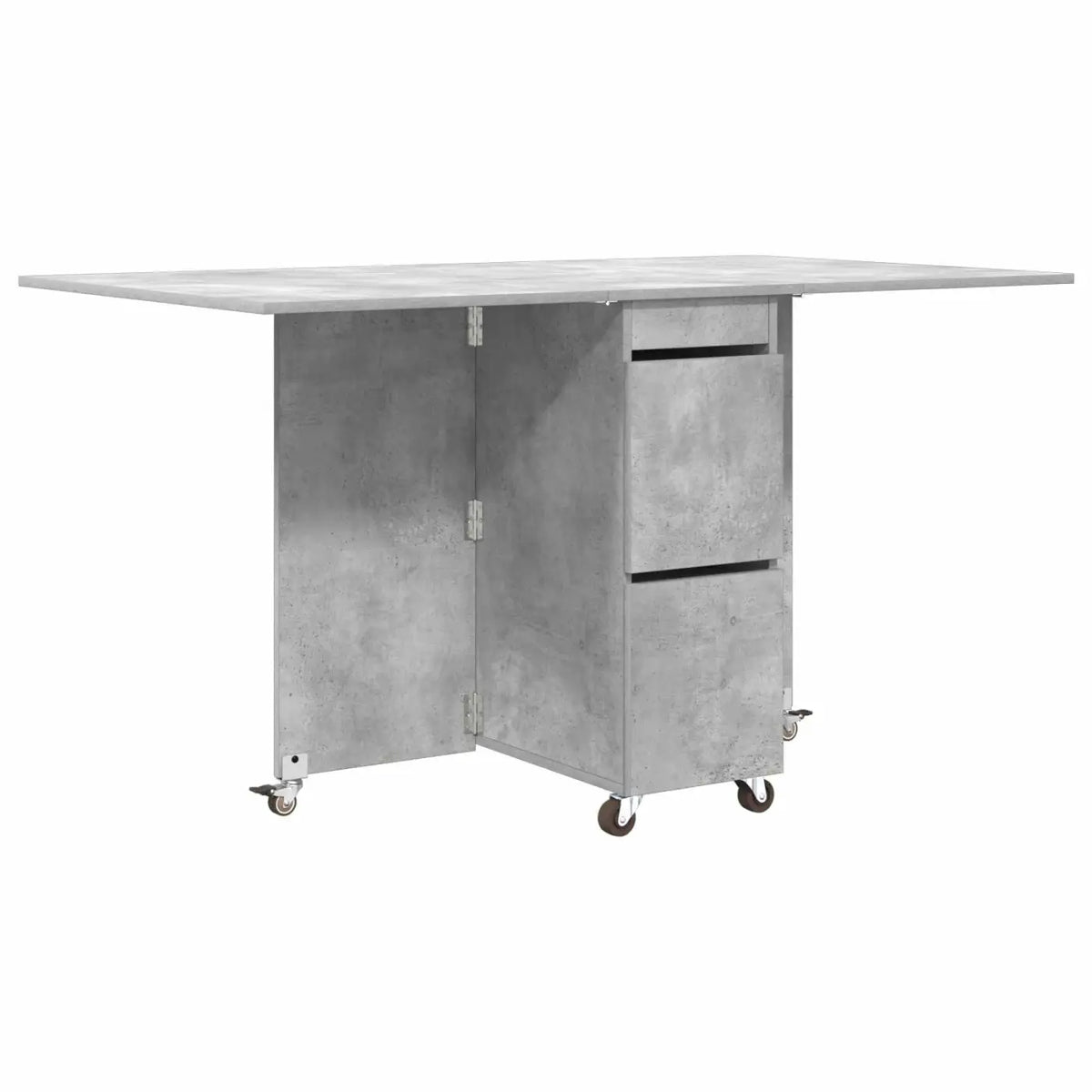 Table à dîner 140 x 80 x 77 cm Bois d’ingénierie Gris béton - XIOS