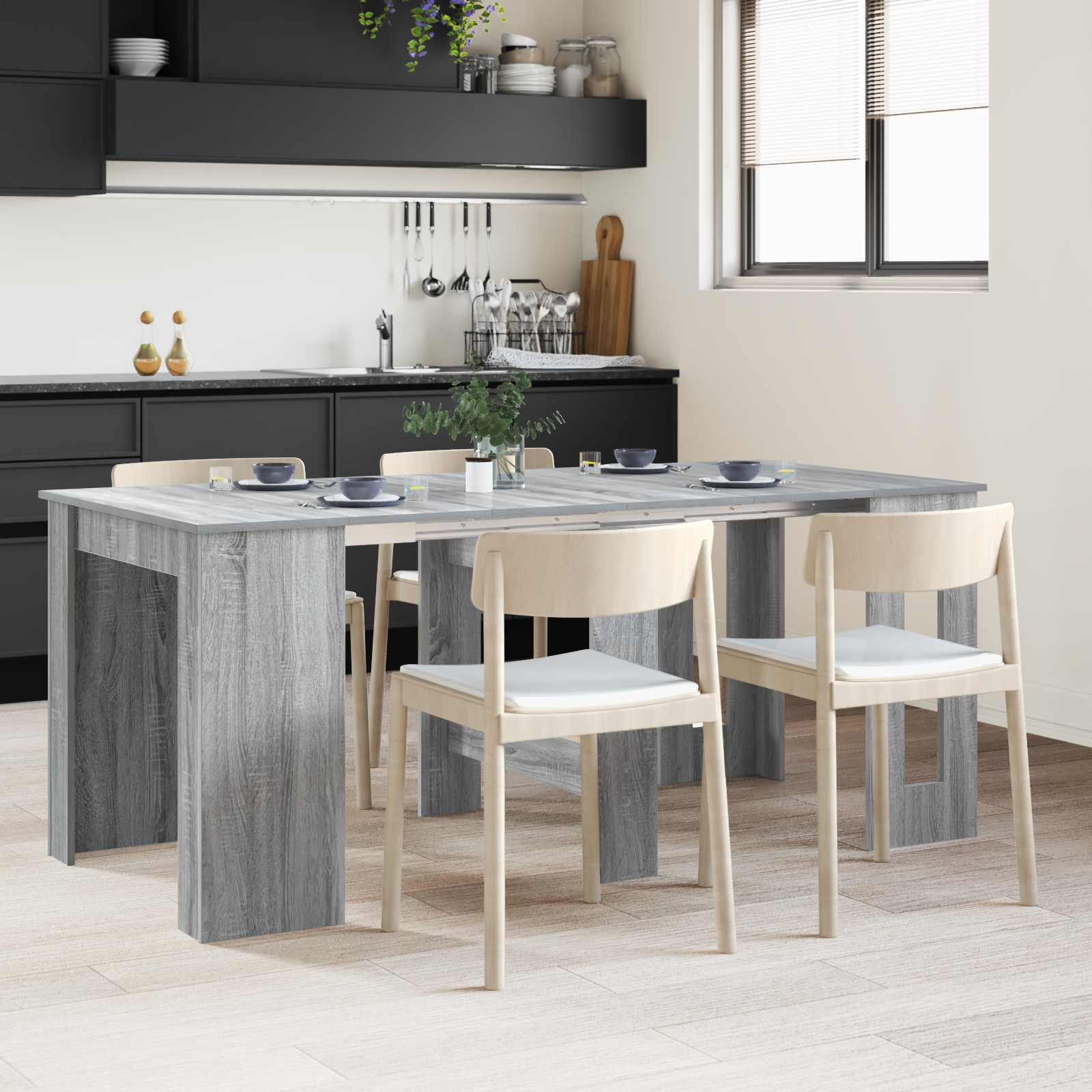 Table à dîner 180 x 85 x 75 cm Bois d'ingénierie Sonoma gris - XIOS