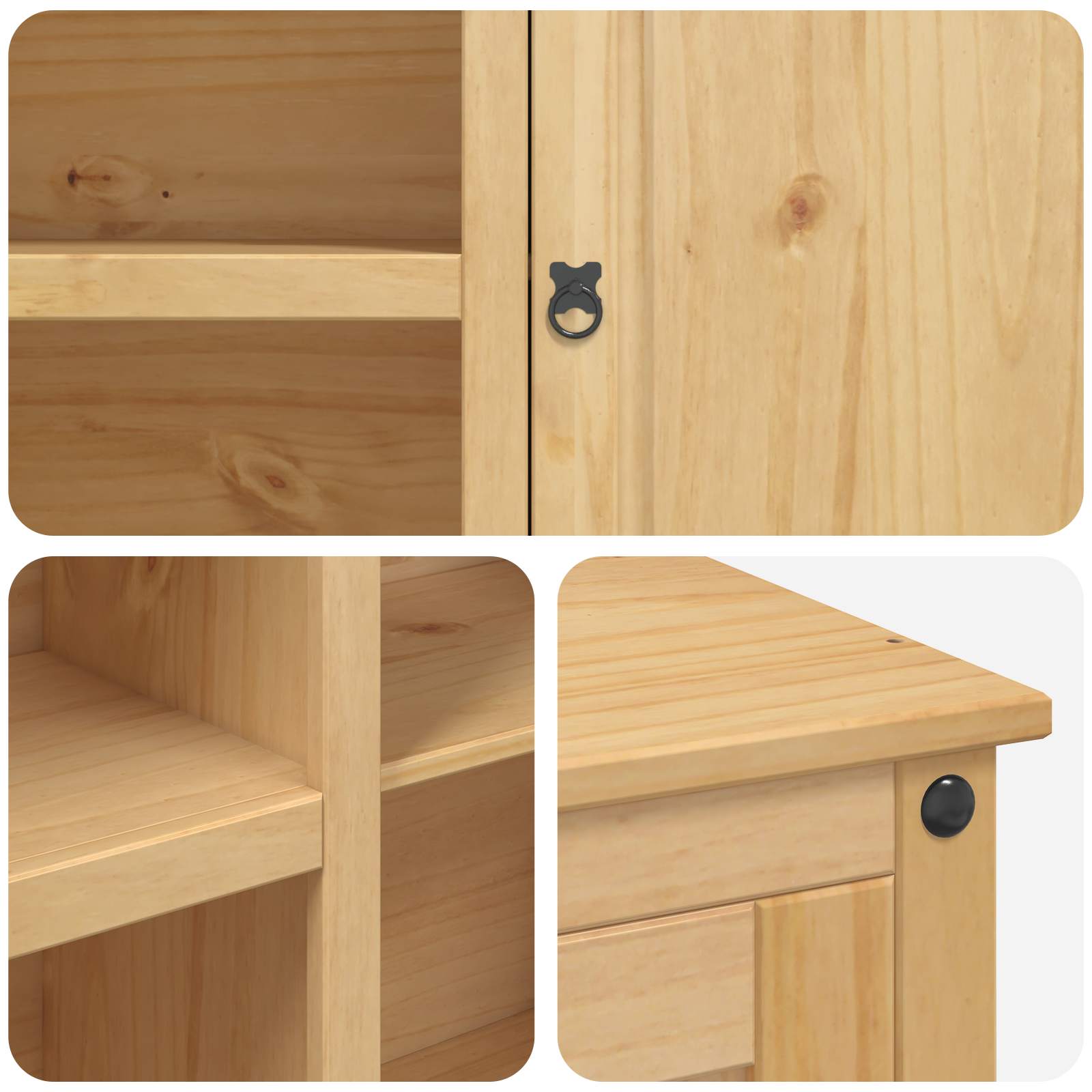Chariot de cuisine 2 pcs Cire de Miel 112 x 77 x 91,5 cm - XIOS