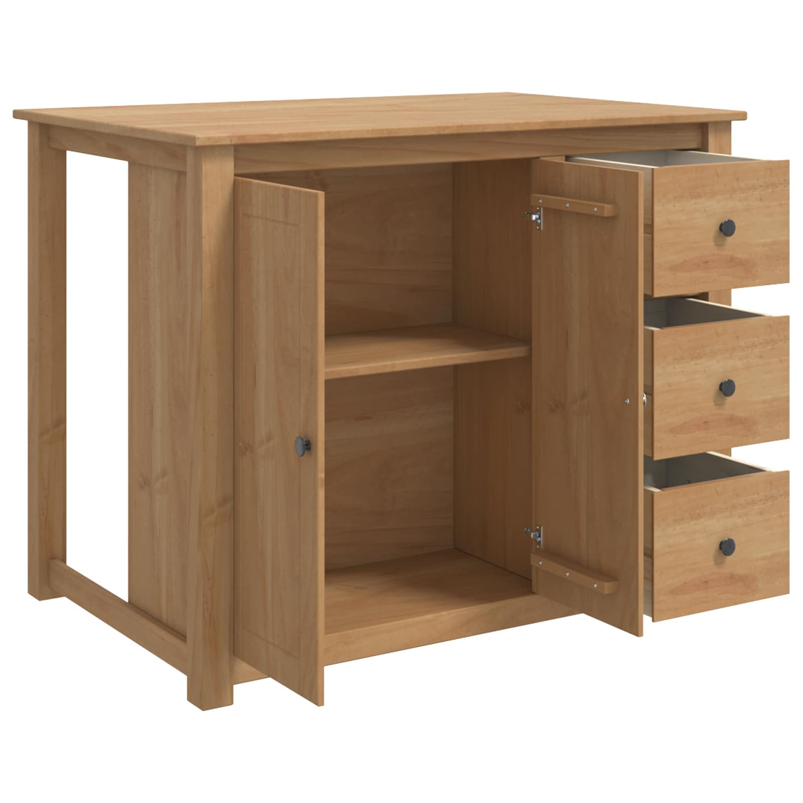 Chariot de cuisine PANAMA 2 pcs Cire de Miel 112 x 77 x 90 cm - XIOS
