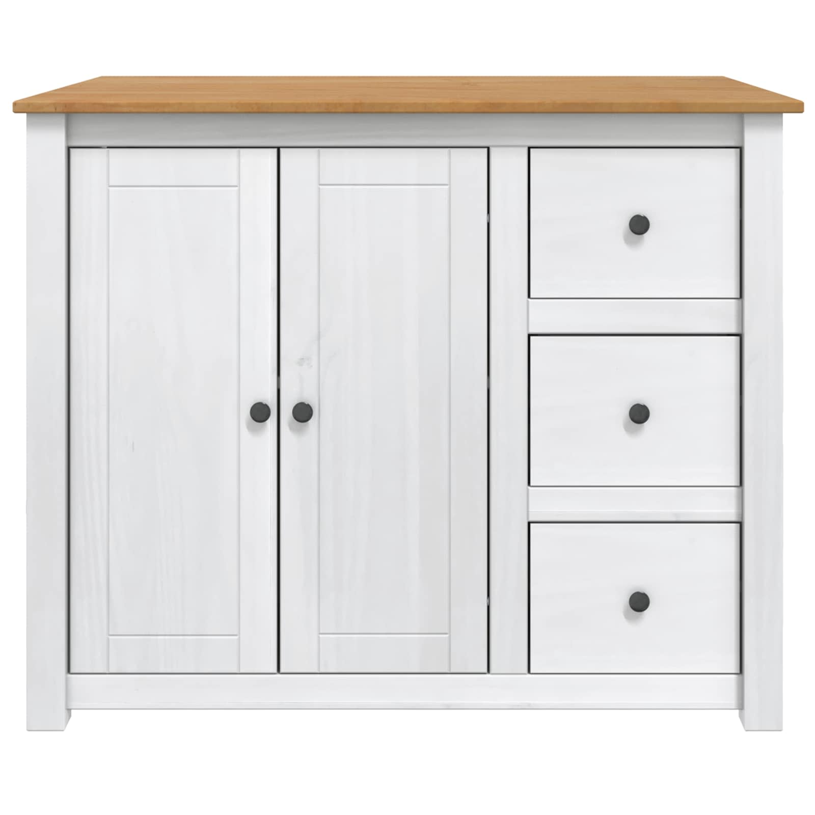 Chariot de cuisine PANAMA 2 pcs Blanc et Cire de Miel - XIOS