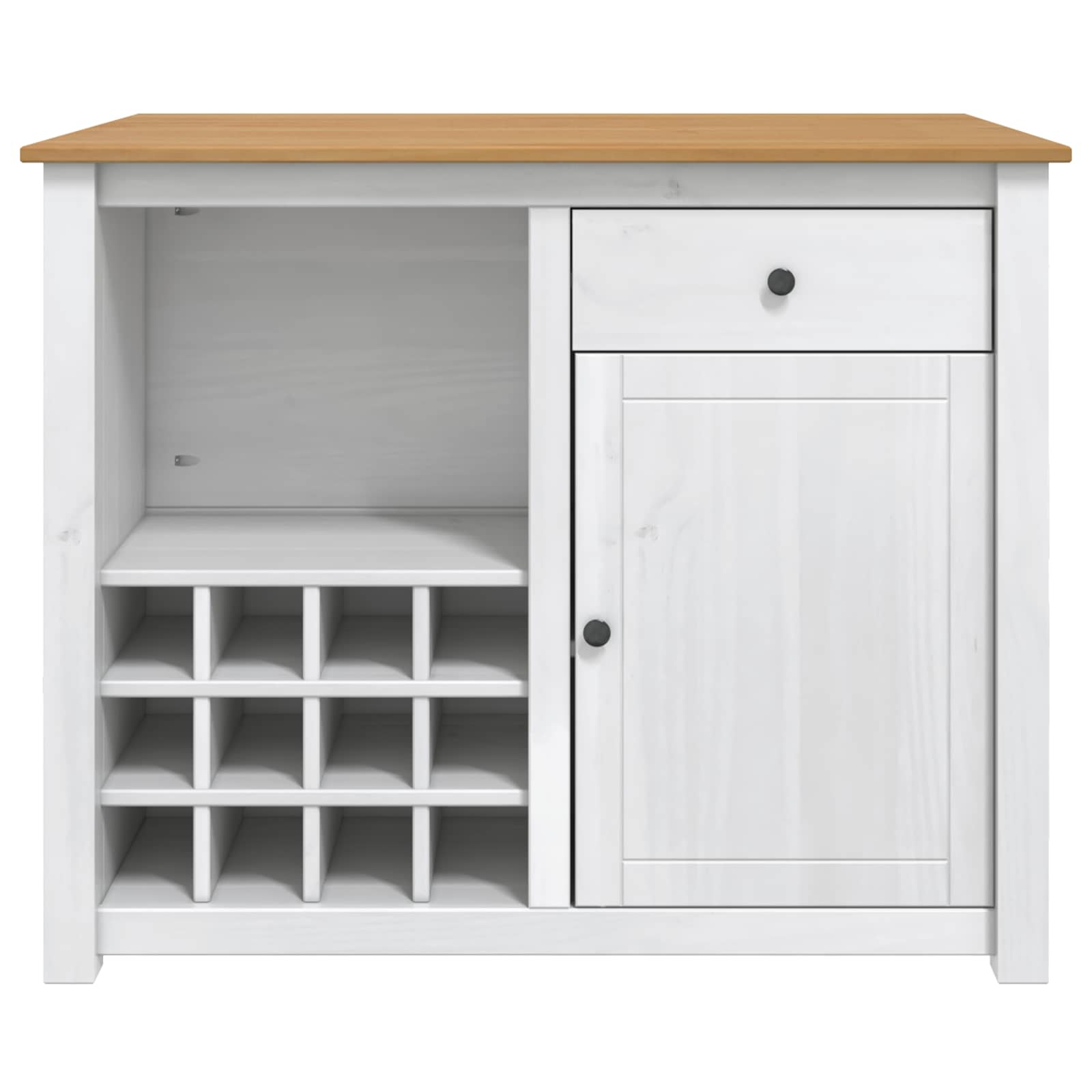 Chariot de cuisine PANAMA 2 pcs Blanc et Cire de Miel - XIOS