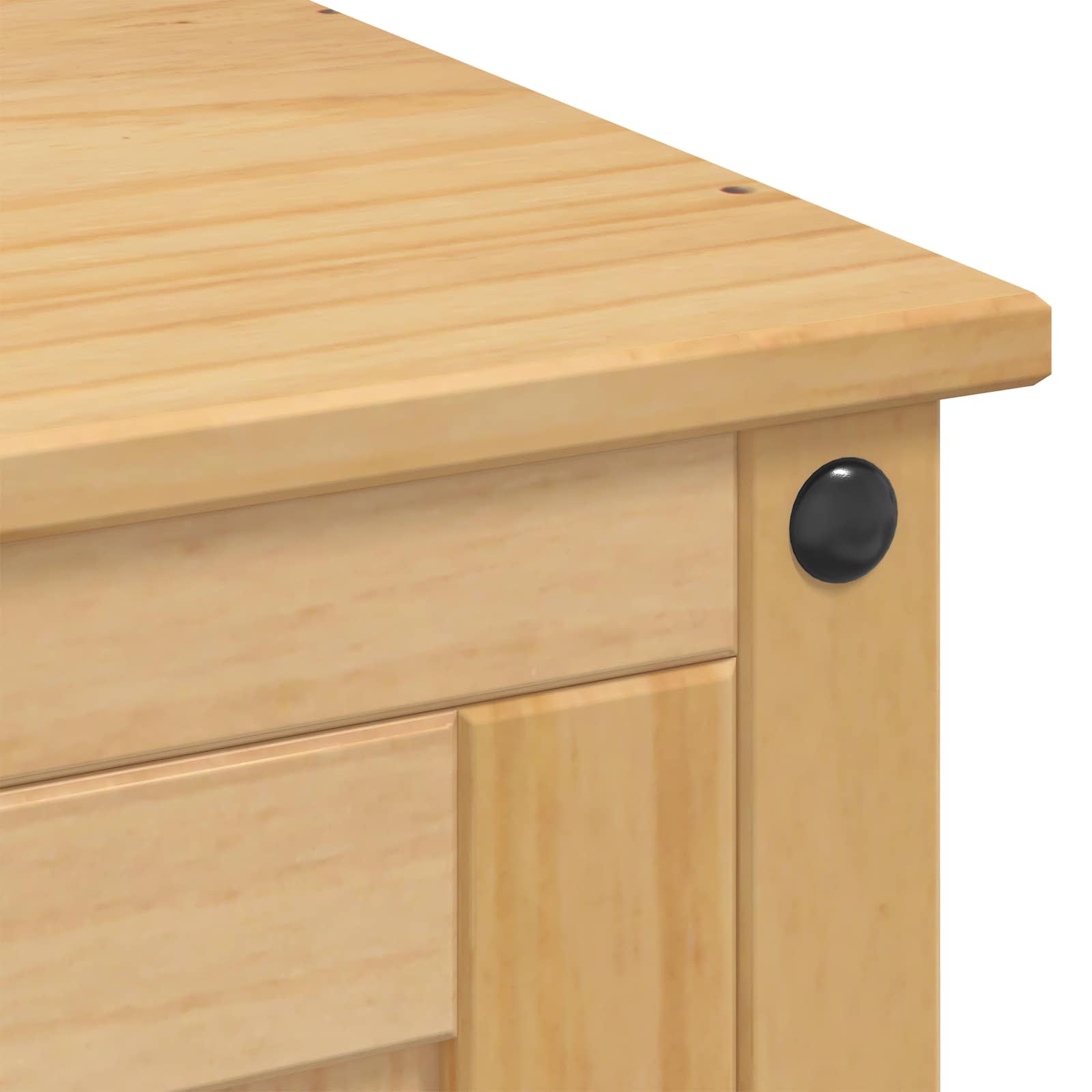 Ensemble Cuisine Îlot avec porte 3 pcs Cire de Miel Pin massif - XIOS