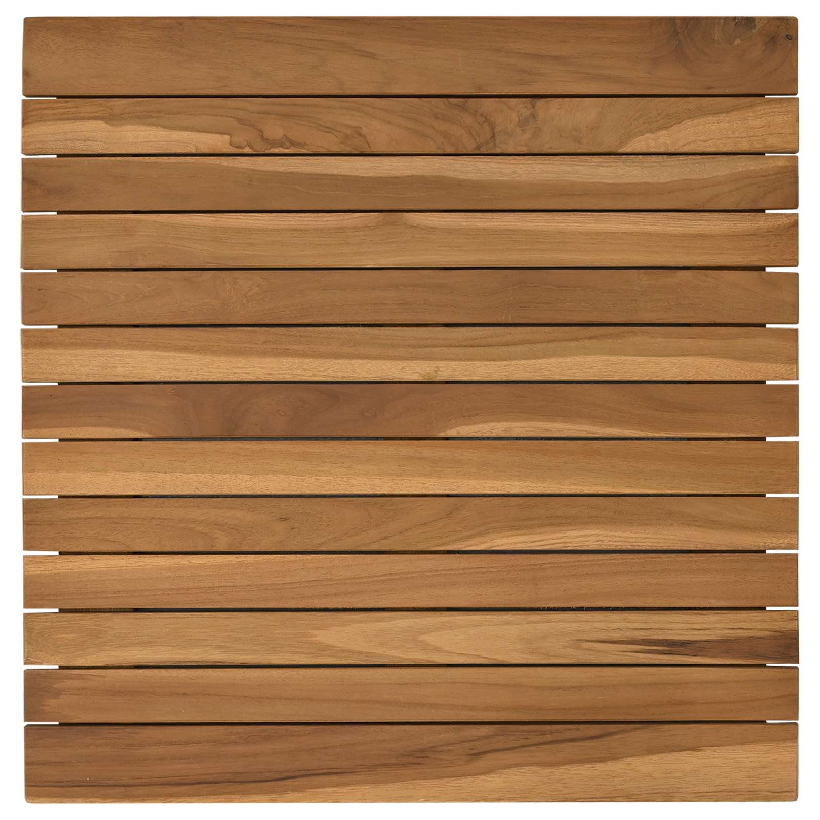 Plateau de table 50 x 50 x 3,5 cm Carré Bois de teck massif - XIOS