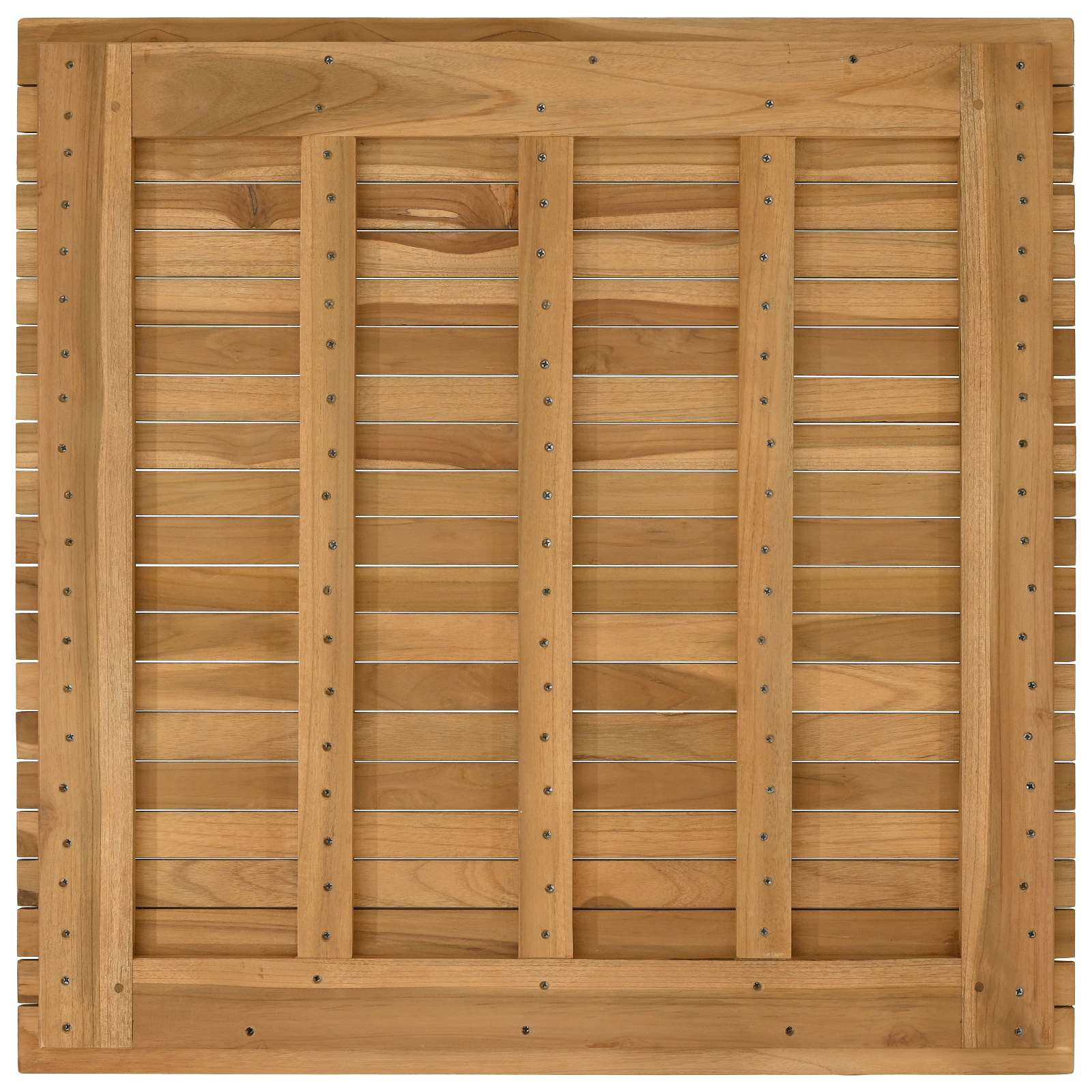 Plateau de table 80 x 80 x 3,5 cm Carré Bois de teck massif - XIOS