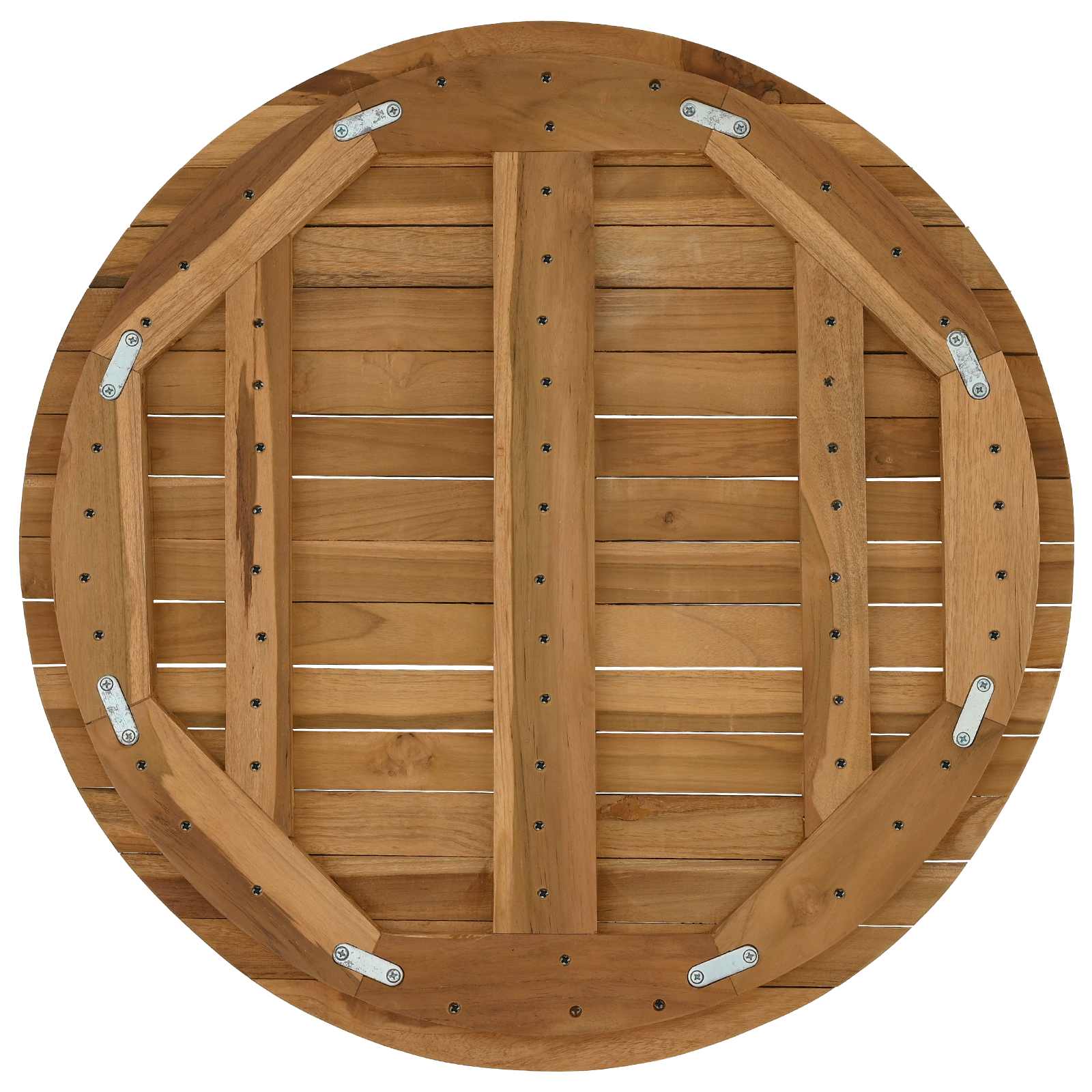 Plateau de table Ø 60 x 3,5 Rond Bois de teck massif Naturel - XIOS
