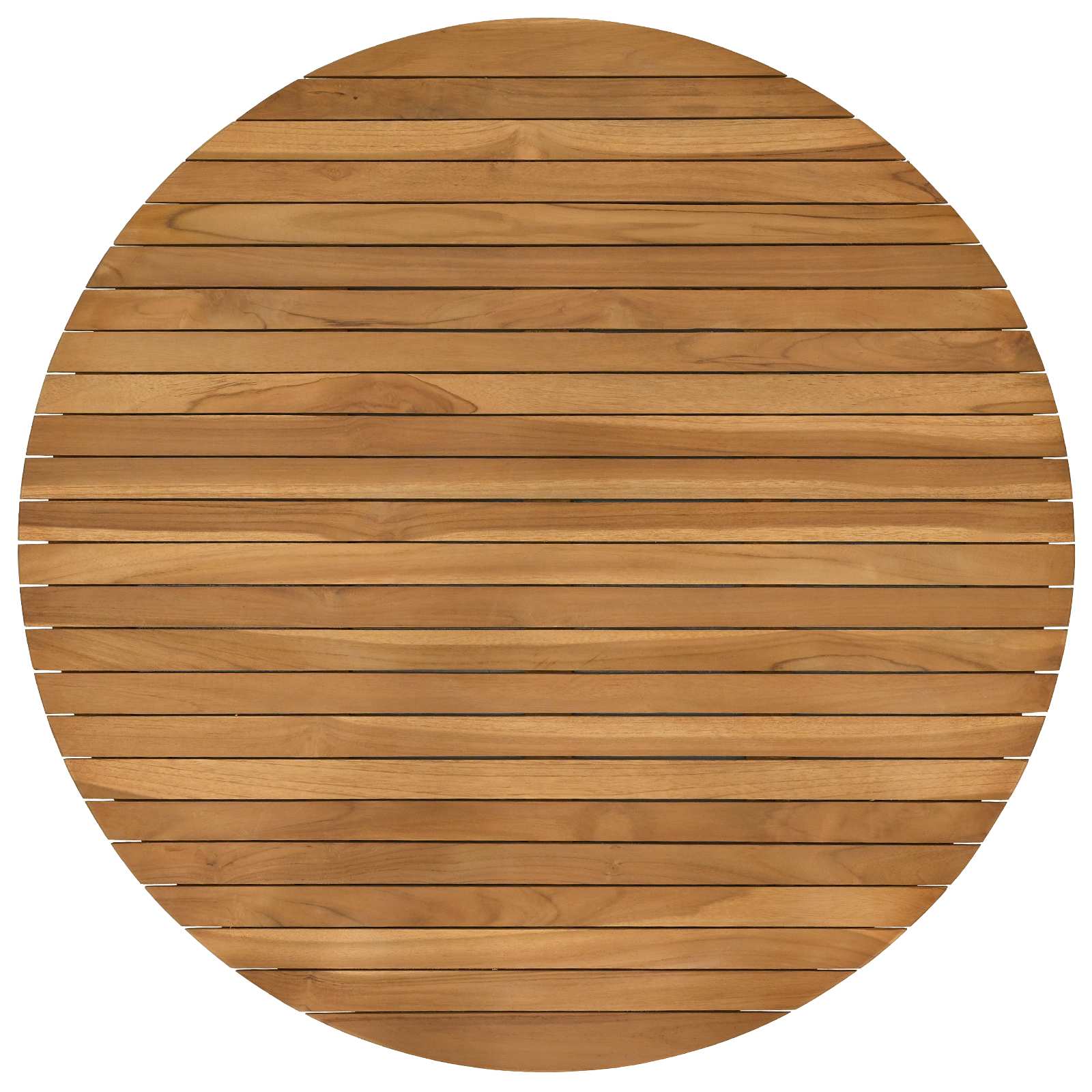 Plateau de table Ø 90 x 3,5 Rond Bois de teck massif Naturel - XIOS