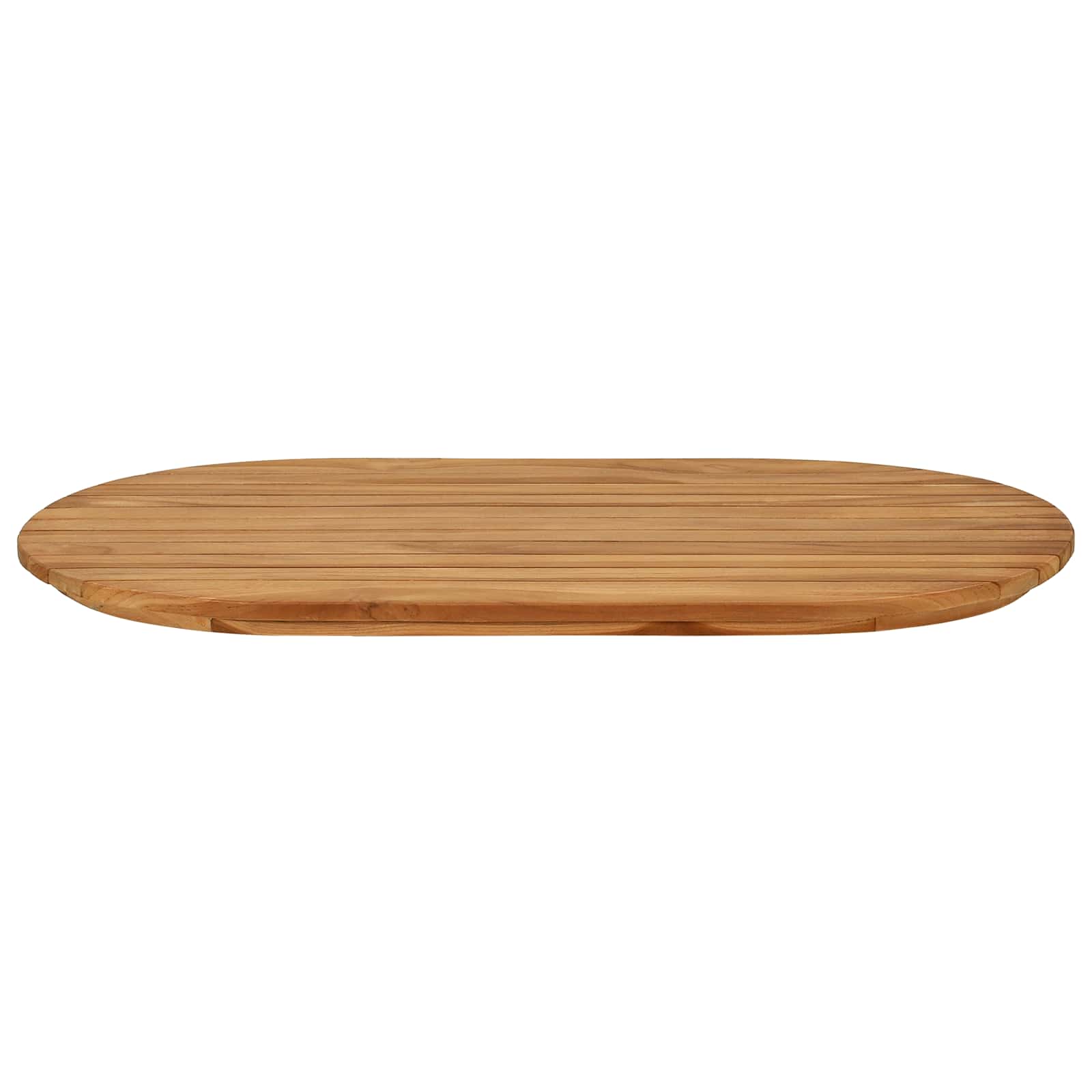 Plateau de table 80 x 40 x 3,5 cm ovale Bois de teck massif - XIOS