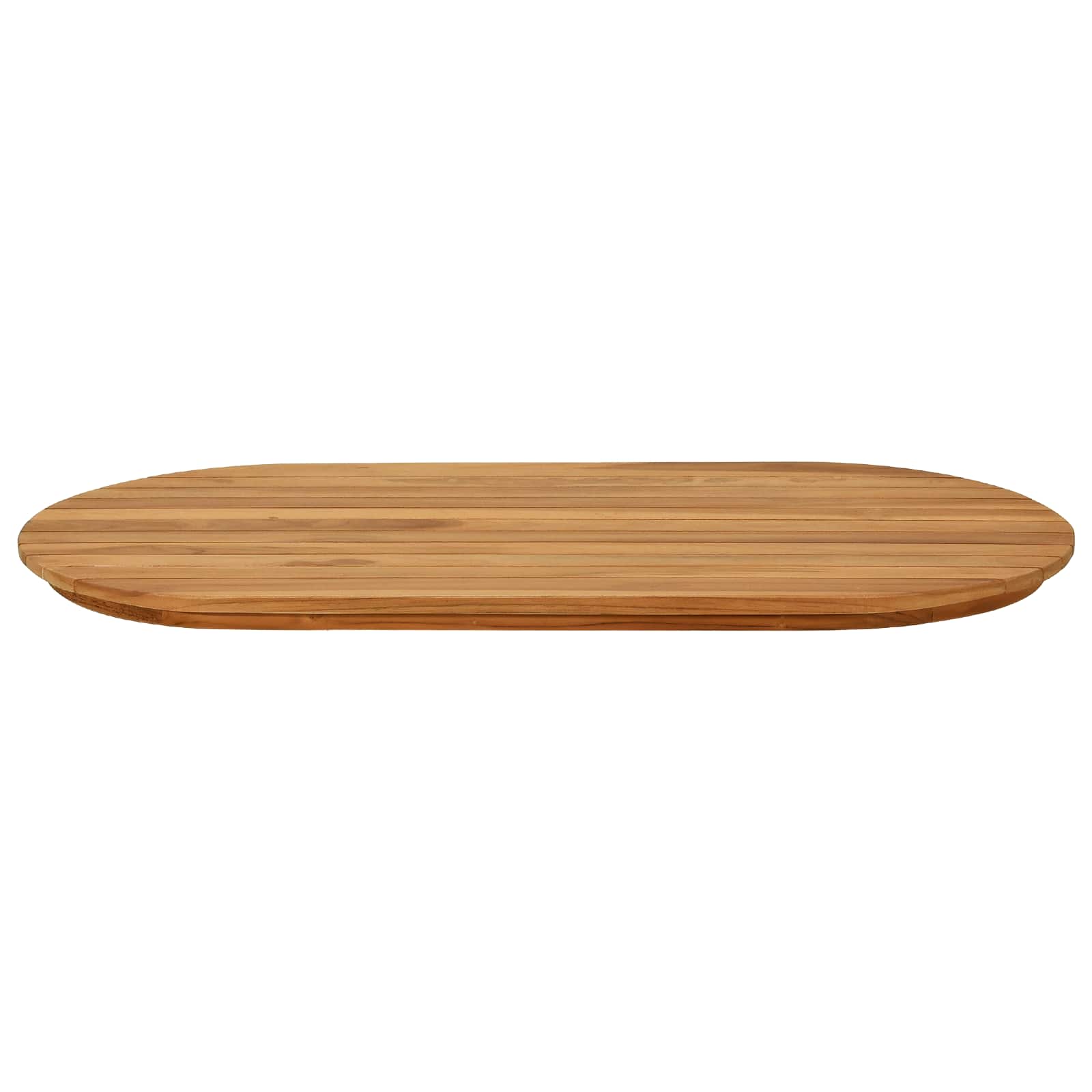 Plateau de table 90 x 45 x 3,5 cm ovale Bois de teck massif - XIOS
