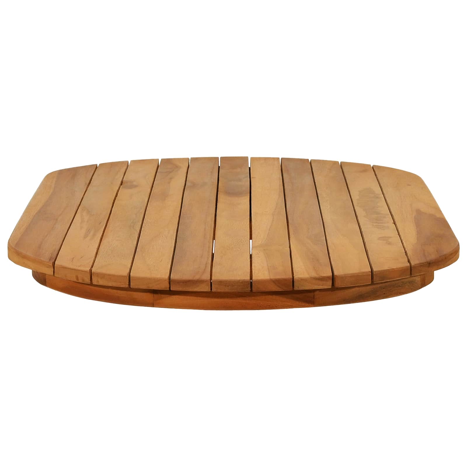Plateau de table 90 x 45 x 3,5 cm ovale Bois de teck massif - XIOS
