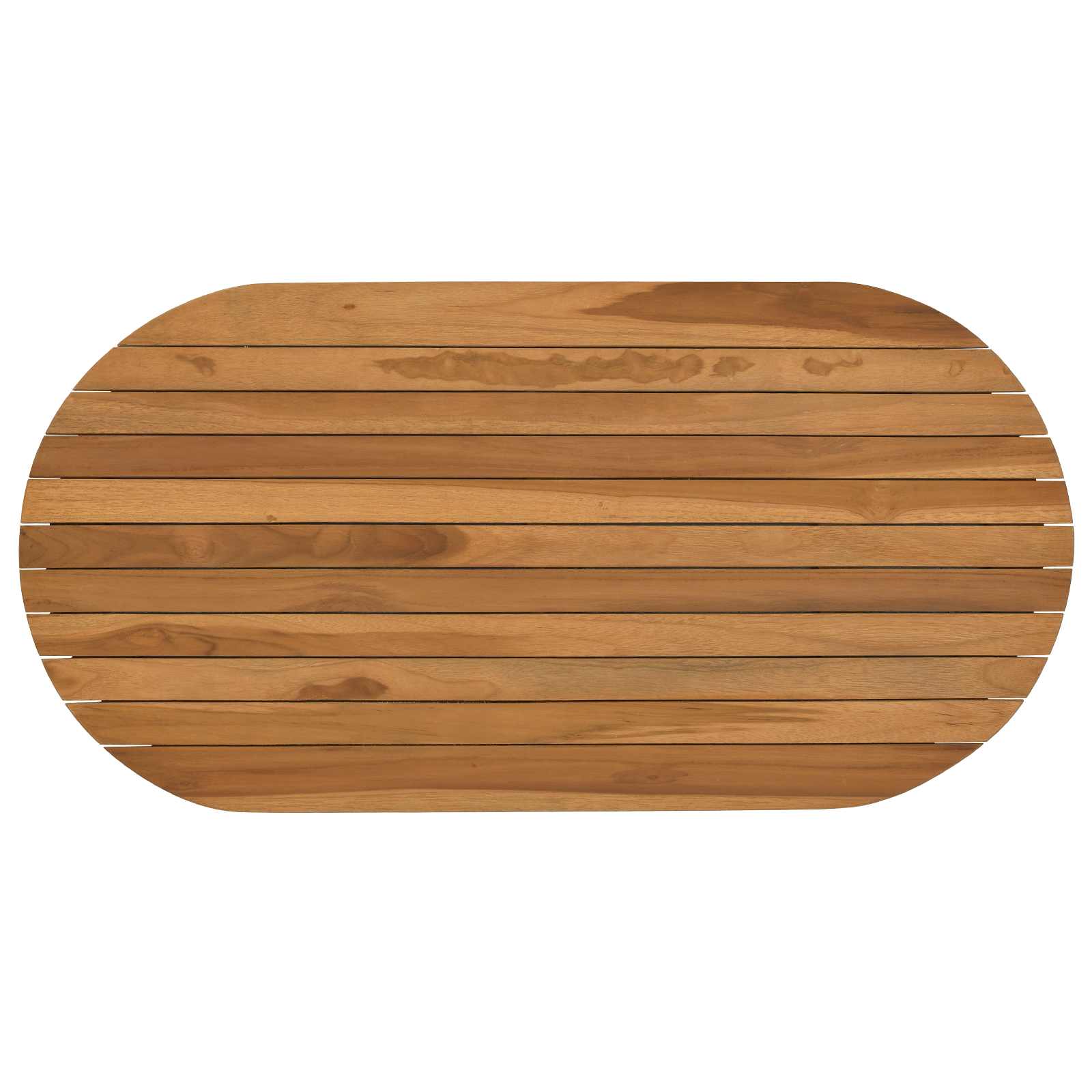 Plateau de table 90 x 45 x 3,5 cm ovale Bois de teck massif - XIOS