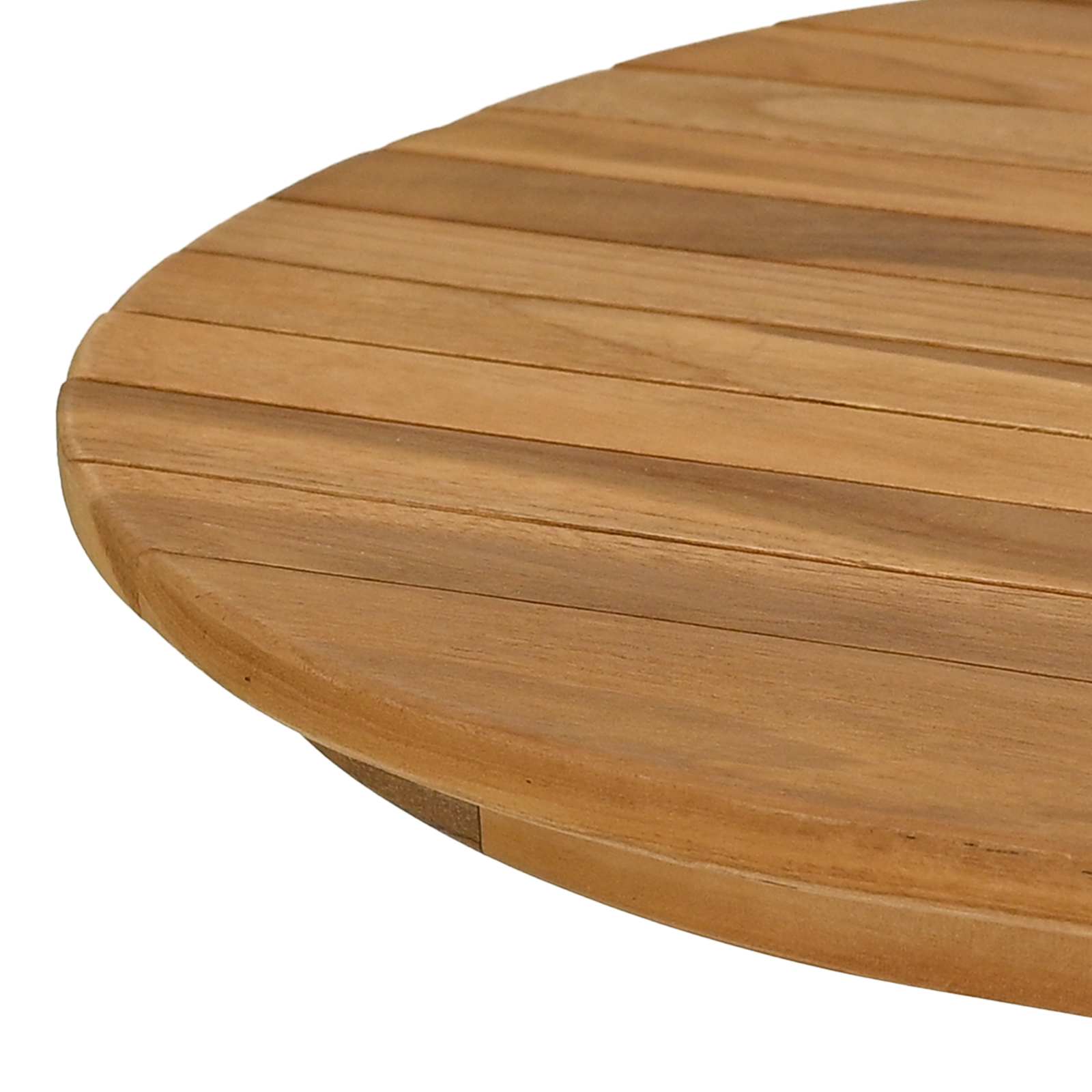 Plateau de table 110 x 55 x 3,5 cm ovale Bois de teck massif - XIOS
