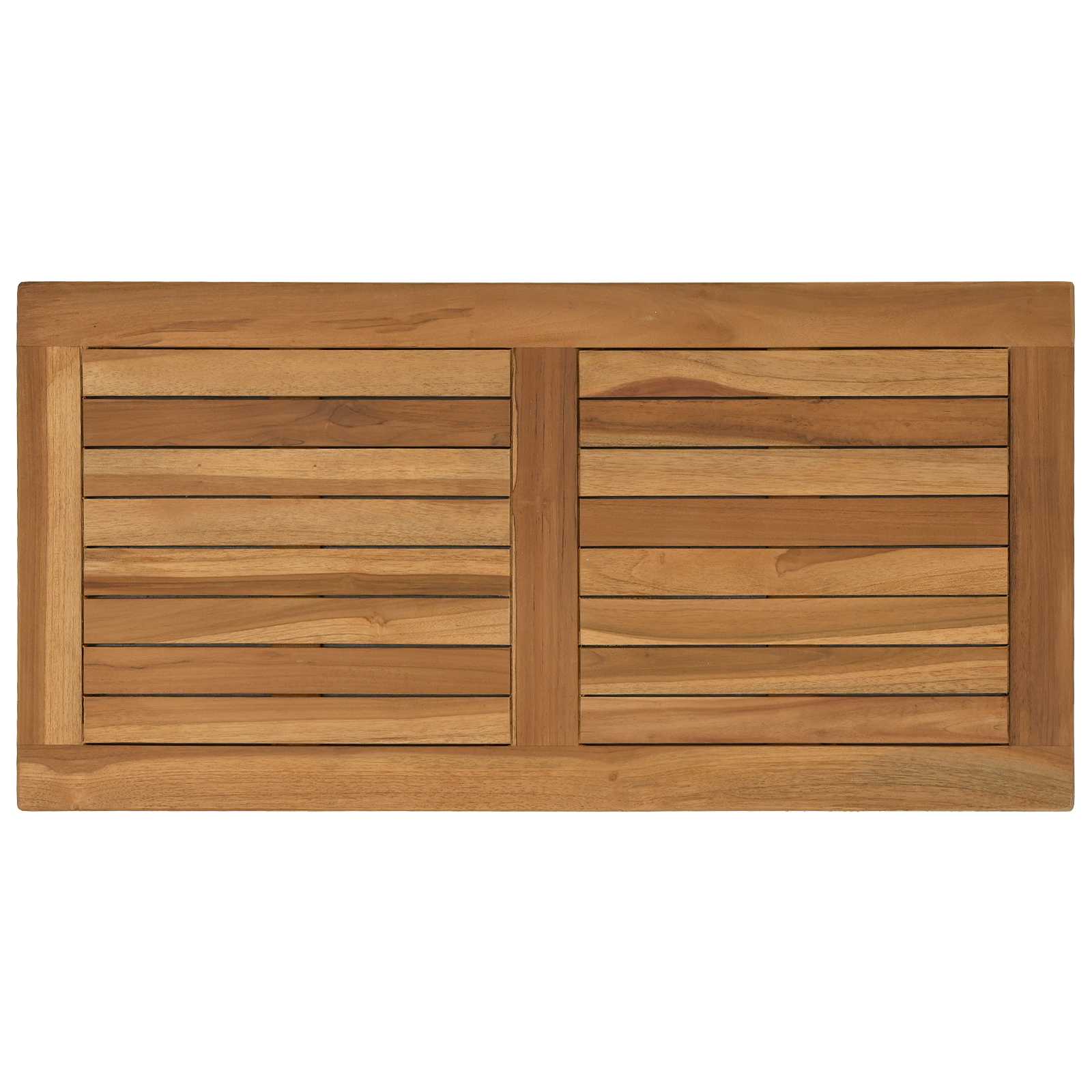 Plateau de table Rectangulaire Bois de teck massif Naturel - XIOS