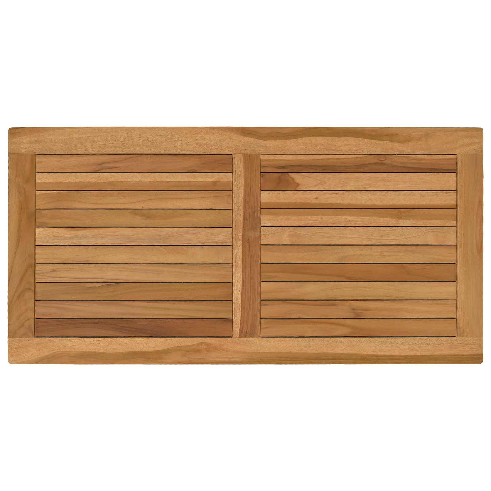 Plateau de table Rectangulaire Bois de teck massif Naturel - XIOS