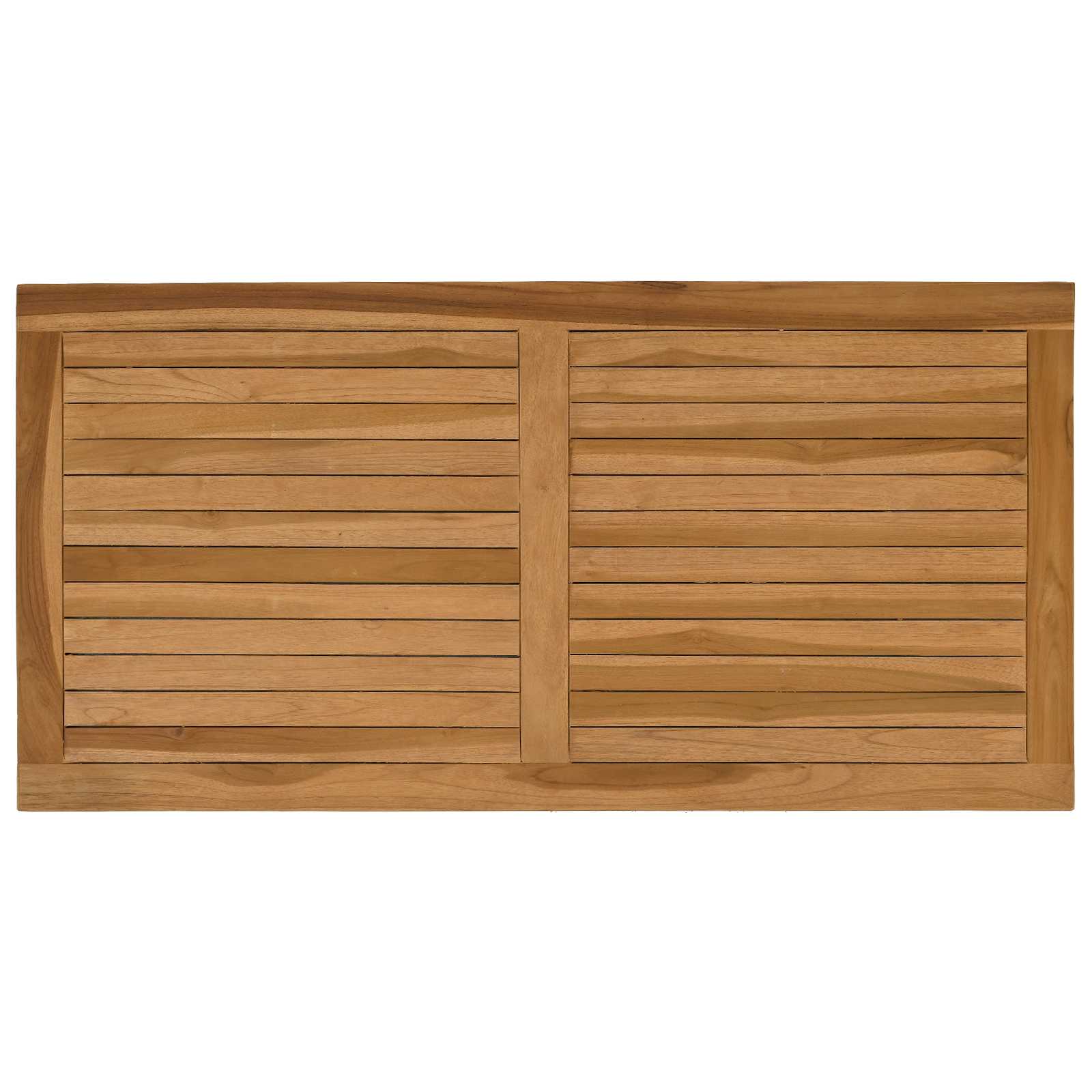 Plateau de table Rectangulaire Bois de teck massif Naturel - XIOS